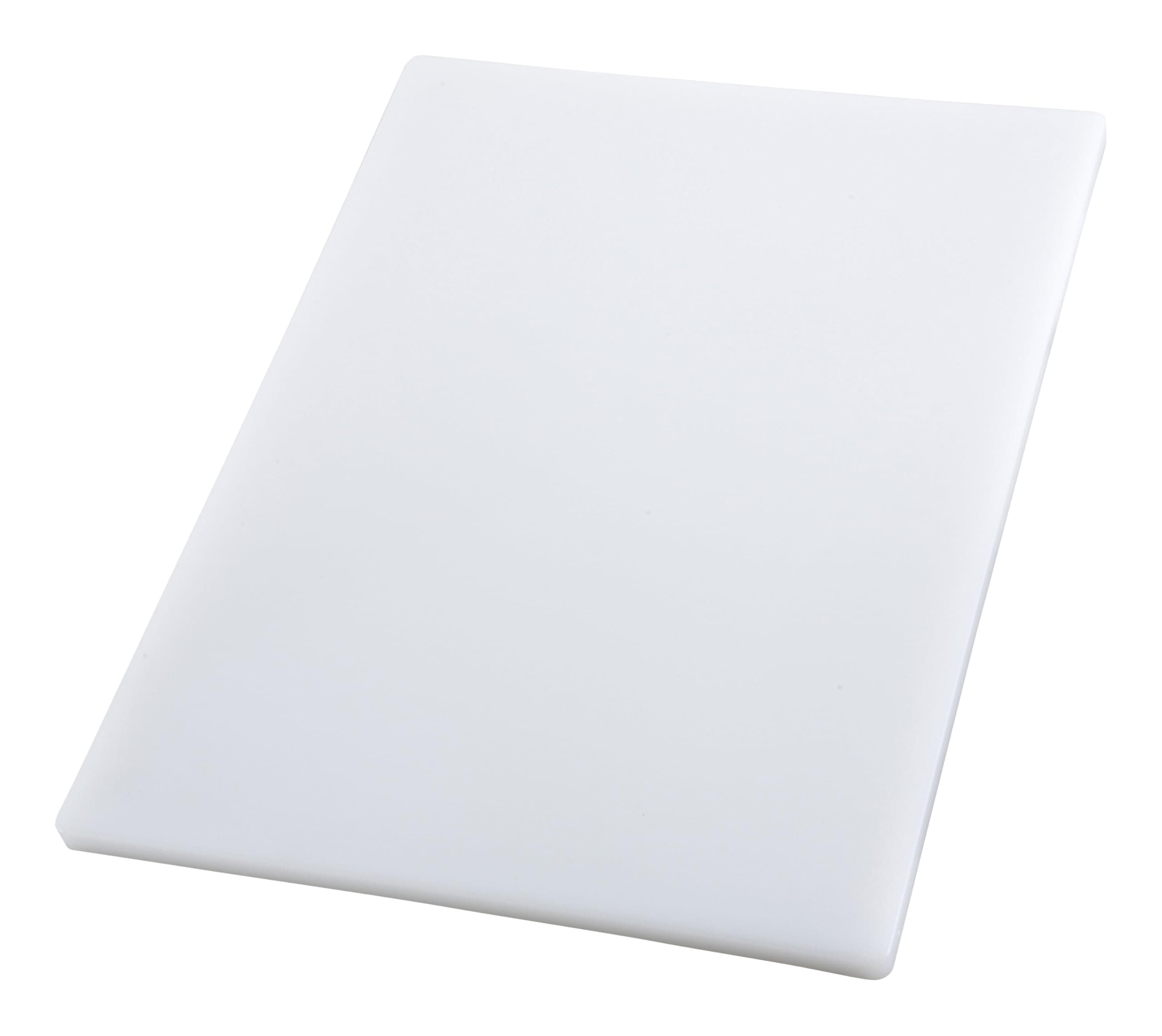 Winco Heavy-Duty Plastic Cutting Board, 12" x 18" x 3/4", White