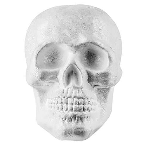 Polystyrene skull, 20 cm x 19 cm, decorative skull, blank for various DIY ideas, Halloween decorations