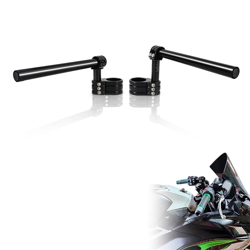 Xitomer 0-3cm(1.2") Adjustable Clip-On HandleBar Universal Fit For CBR 250R 2011 2012 2013 / CBR300R 2014 2015 2016, Fit for Ninja250R 08-12 /Ninja300R 13-21, Adjustable HandleBar (37mm)