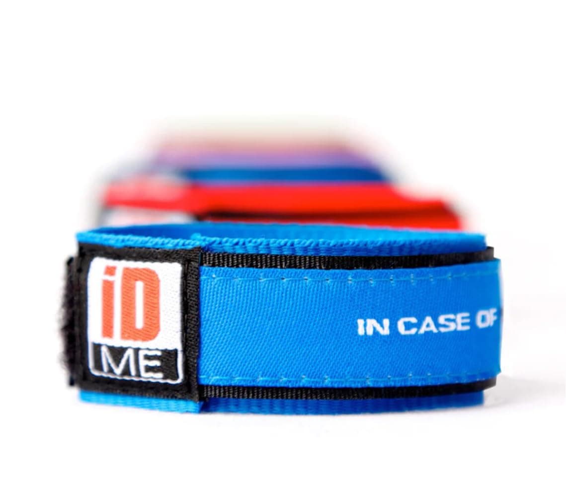 IDme safety identity wristband (Blue)