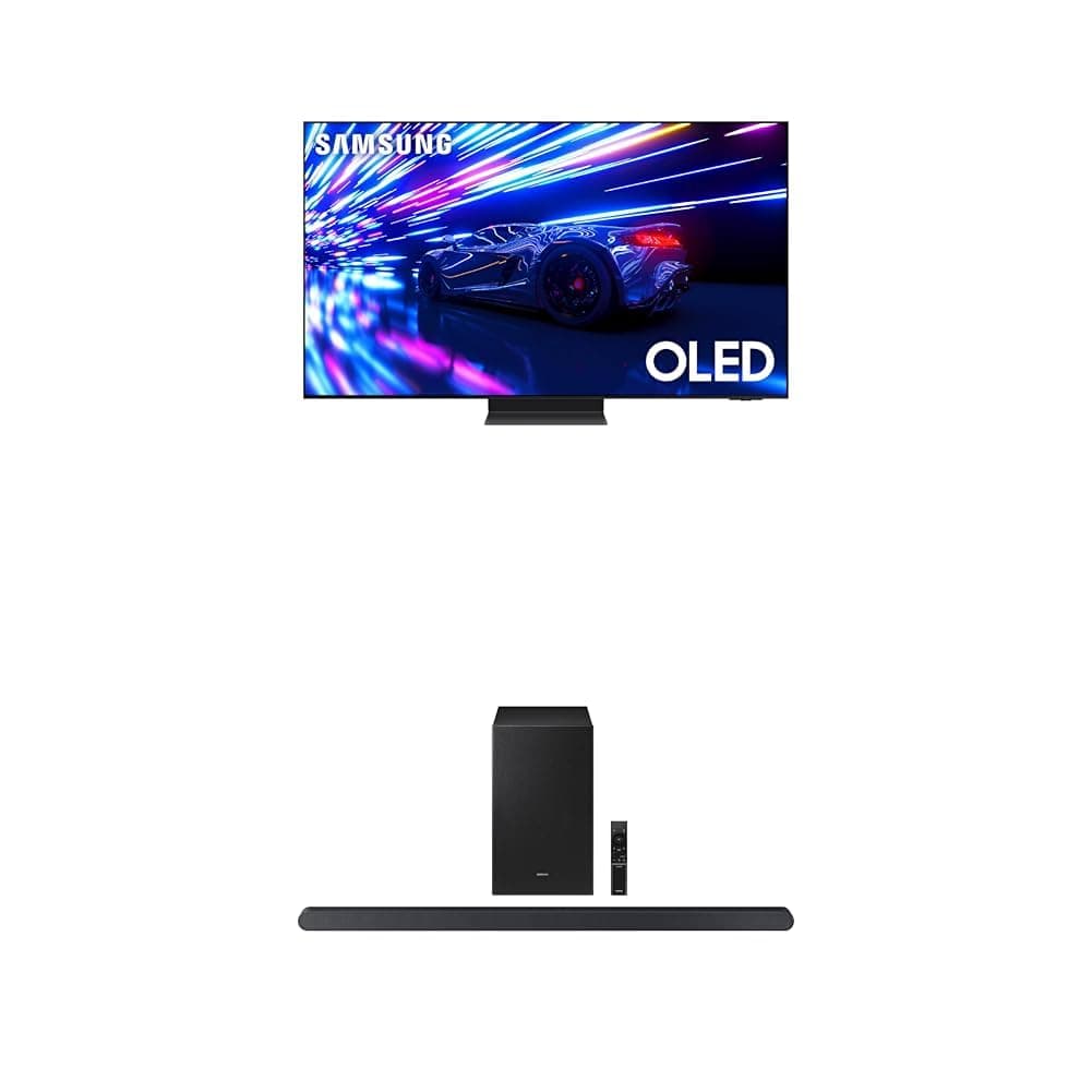 55-Inch Class OLED 4K S95D Series HDR Pro Smart TV w/Dolby Atmos, (QN55S95D, 2024 Model) w S700D 3.1ch Soundbar w/Wireless Dolby Atmos Audio, HW-S700D/ZA (Newest Model)