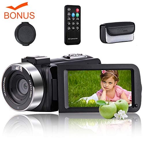 Camcorder Video Camera ,Ultra HD 2.7K Vlogging Camera 30 FPS 24MP Wifi Camcorders with Microphone and Lens Hood IR Night Vision YouTube Camera with two batteries