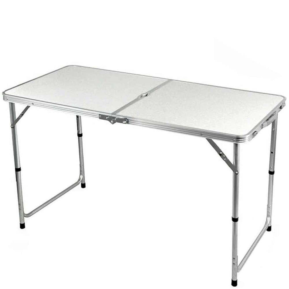 CohesiveTech 4/6FT Aluminum Portable Folding Utility Table, Portable Multi-Purpose Indoor Outdoor Activity Recreation Dining Picnic Party Camping Table(4FT / 1.2M)