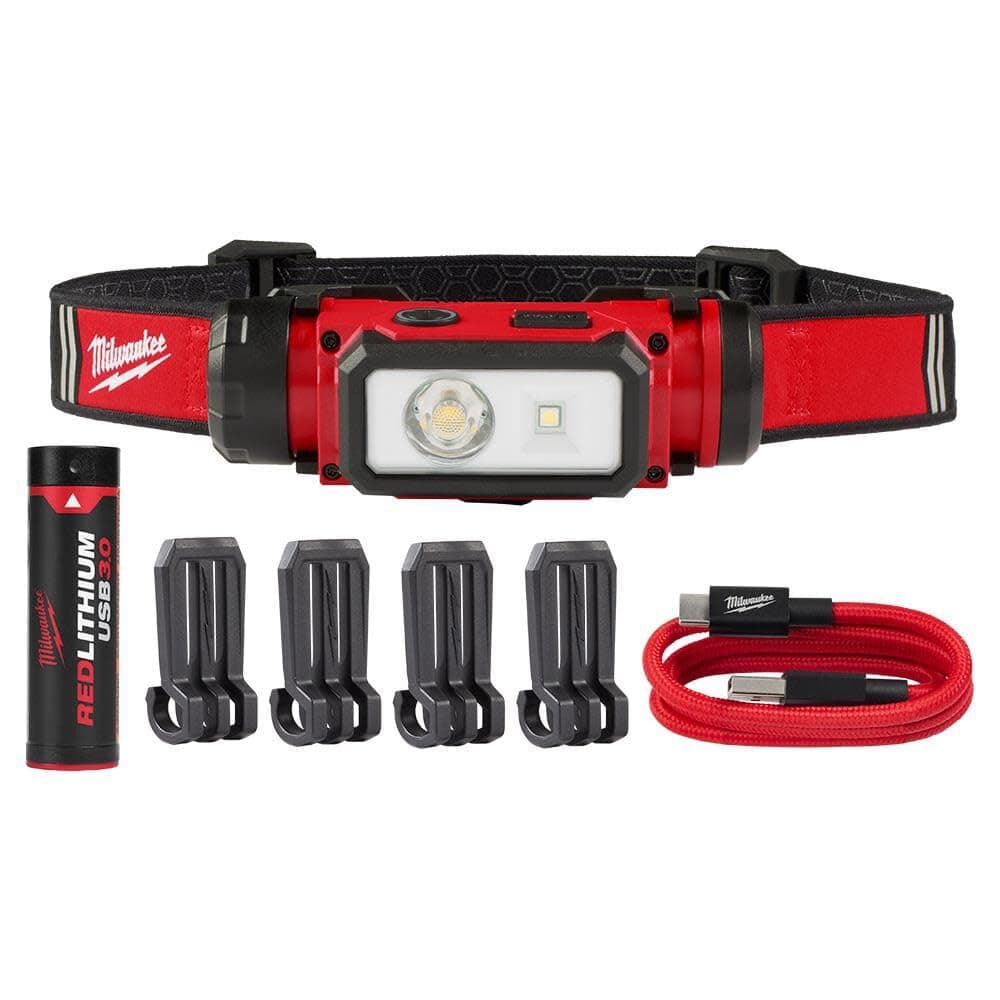 Milwaukee Electric - REDLITHIUM. USB Hard HAT HEADLAMP