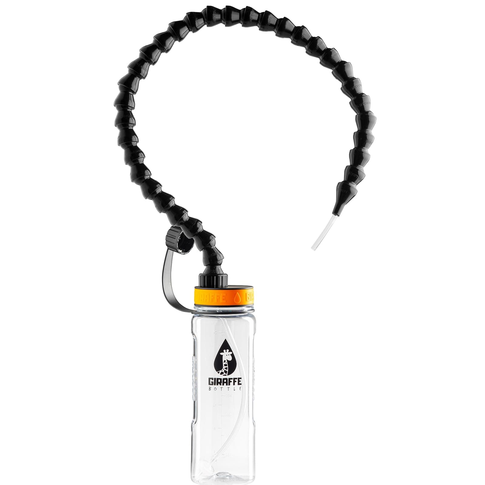 Giraffe Bottle Tower Hands Free Drinking System, Clear Tritan Bottle (length 30 in / 76 cm)