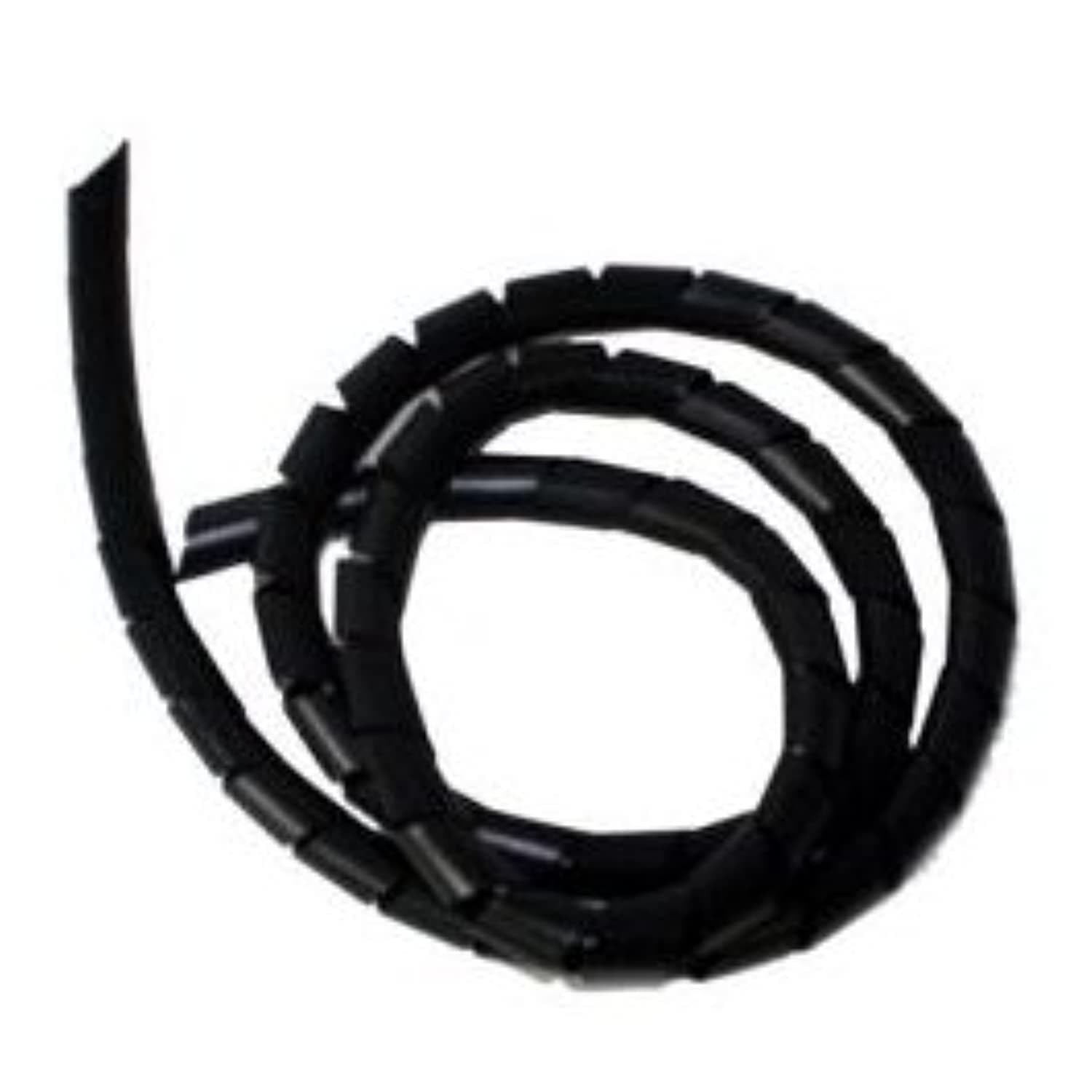 Cable-Tex Spiral Binding - BLACK Cable Tidy Wrap 12mm x 2m