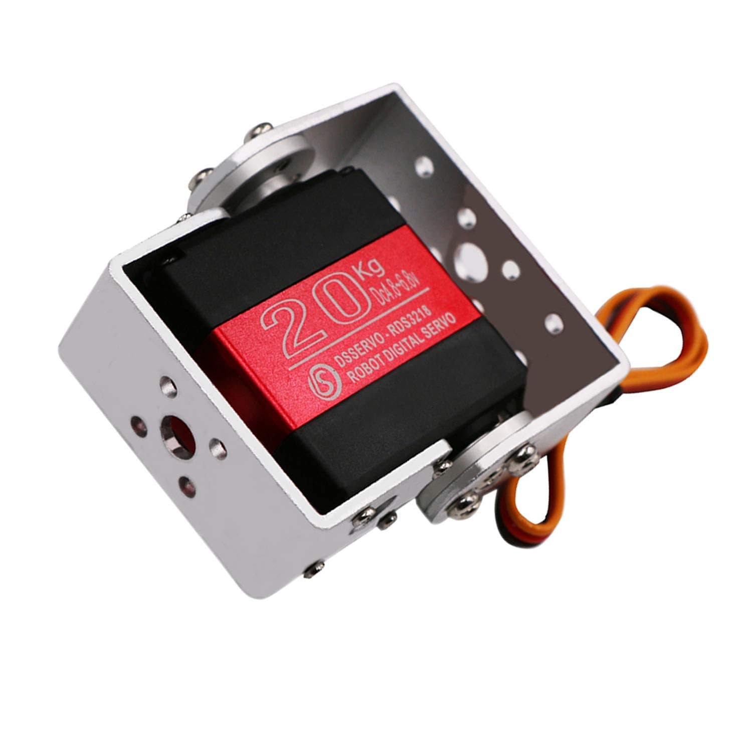RDS3218 20KG 270° U Mount Bracket RC Digital Servo - Full Metal Gear Waterproof High Torque 1/10 Scale Servo for RC Robotic Arm DIY Baja Crawler Car Truck