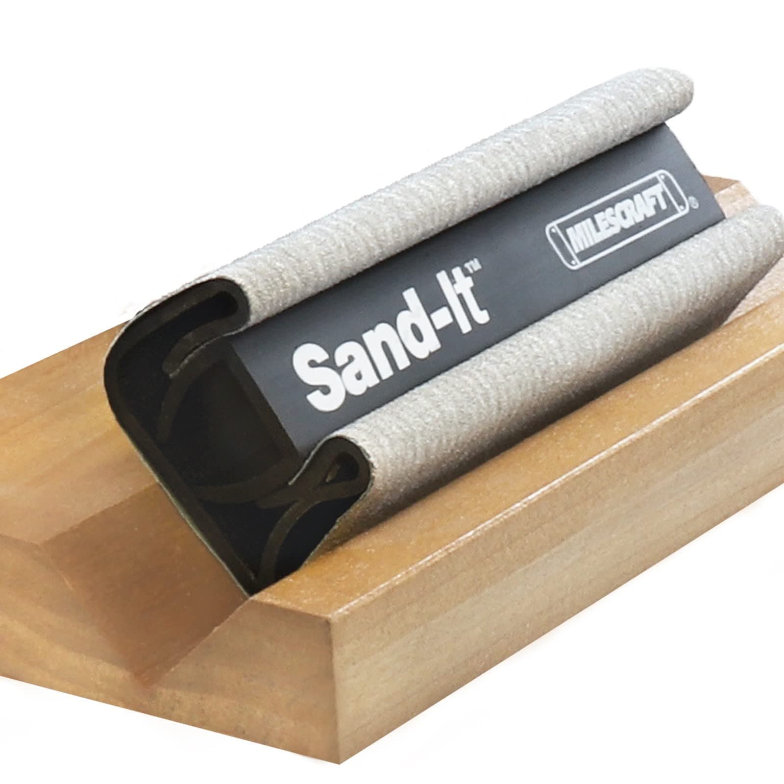 1622 – Sand-It Multi-Surface Sanding Block. Sand Flat, Concave, Convex & Round Surfaces or Fit into Tight Spaces. Accepts any ¼ Sheet of Sand Paper. 150 Grit Sand Paper Included