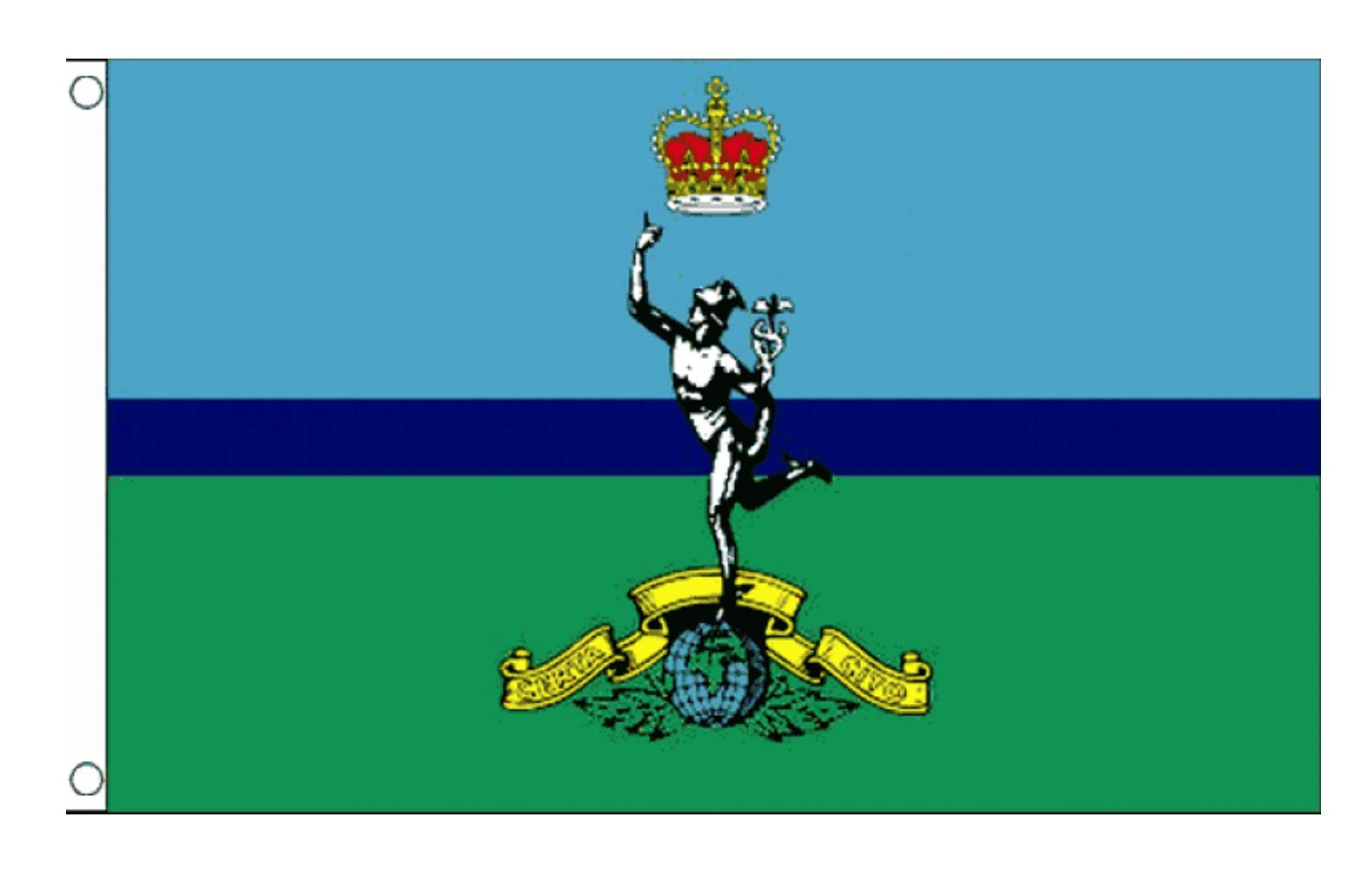 Royal Signals Flag with Eyelets, 100% Polyester Fabric, 5ft x 3ft (150cm x 90cm)