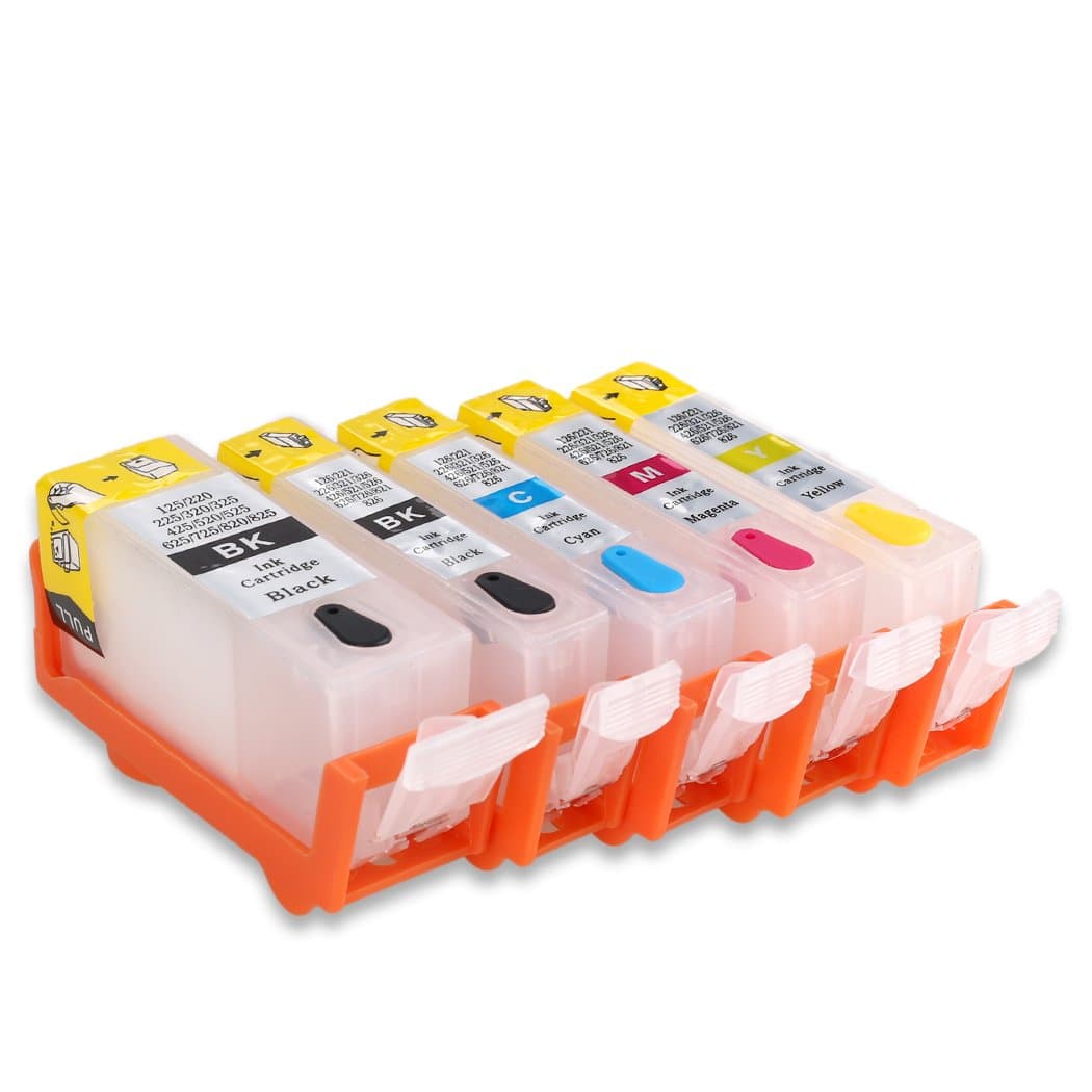 HEMEIEmpty Rechargeable Ink Cartridge Replacement For Canon PGI-525 CLI-526,Works With Pixma MG5250 MG5350 MG5150 IP4850 IP4950 MX895 MX885 IX6550 MX715 Printer