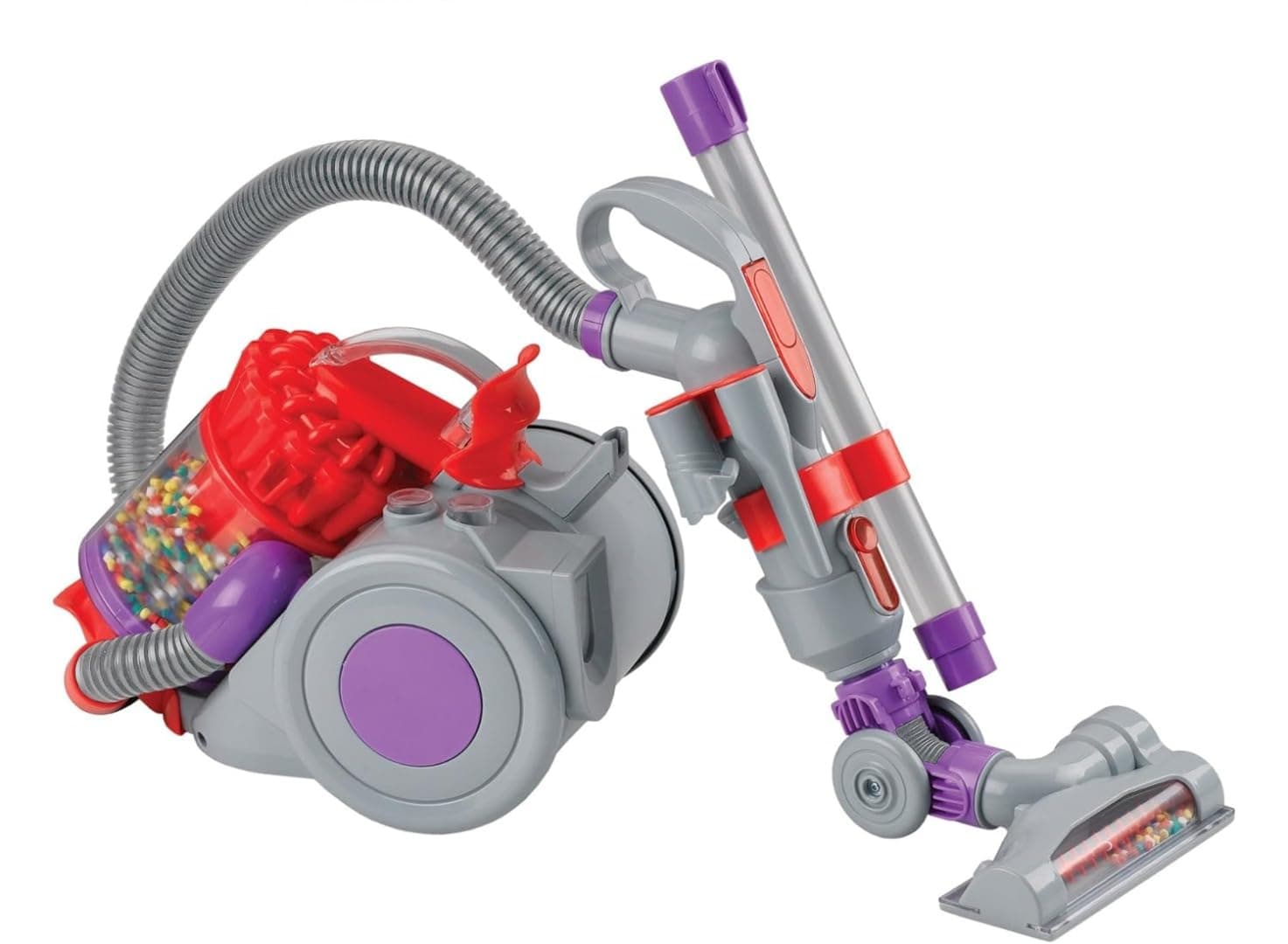 Dyson DC22 Vacuum Cleaner | Toy Dyson DC22 Vacuum Cleaner For Children Aged 3+ | Features Working Suction, Just Like The Real Thing,Grey/Purple/Red