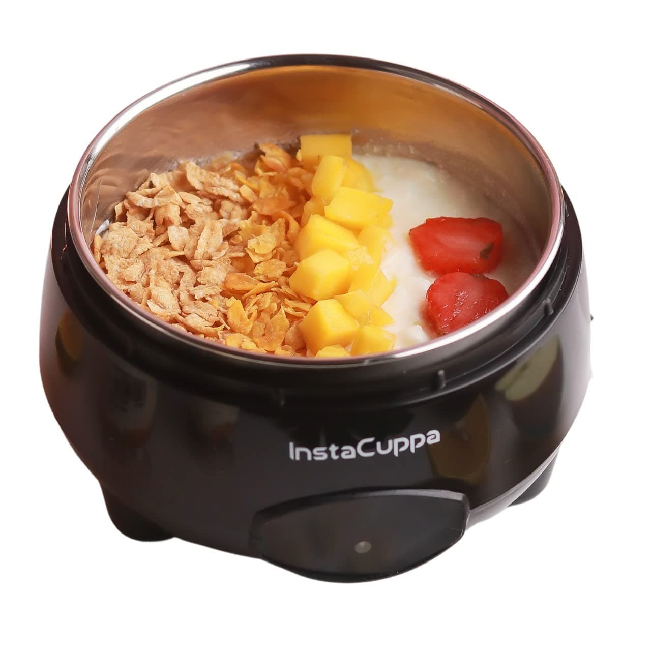 InstaCuppa Automatic Gut-Friendly Yogurt Maker - Perfect Dahi Even in Cool Weather | Auto Temperature Control | 1L Probiotic-Rich Electric Curd Maker Machine, 304 Stainless Steel Inner Container