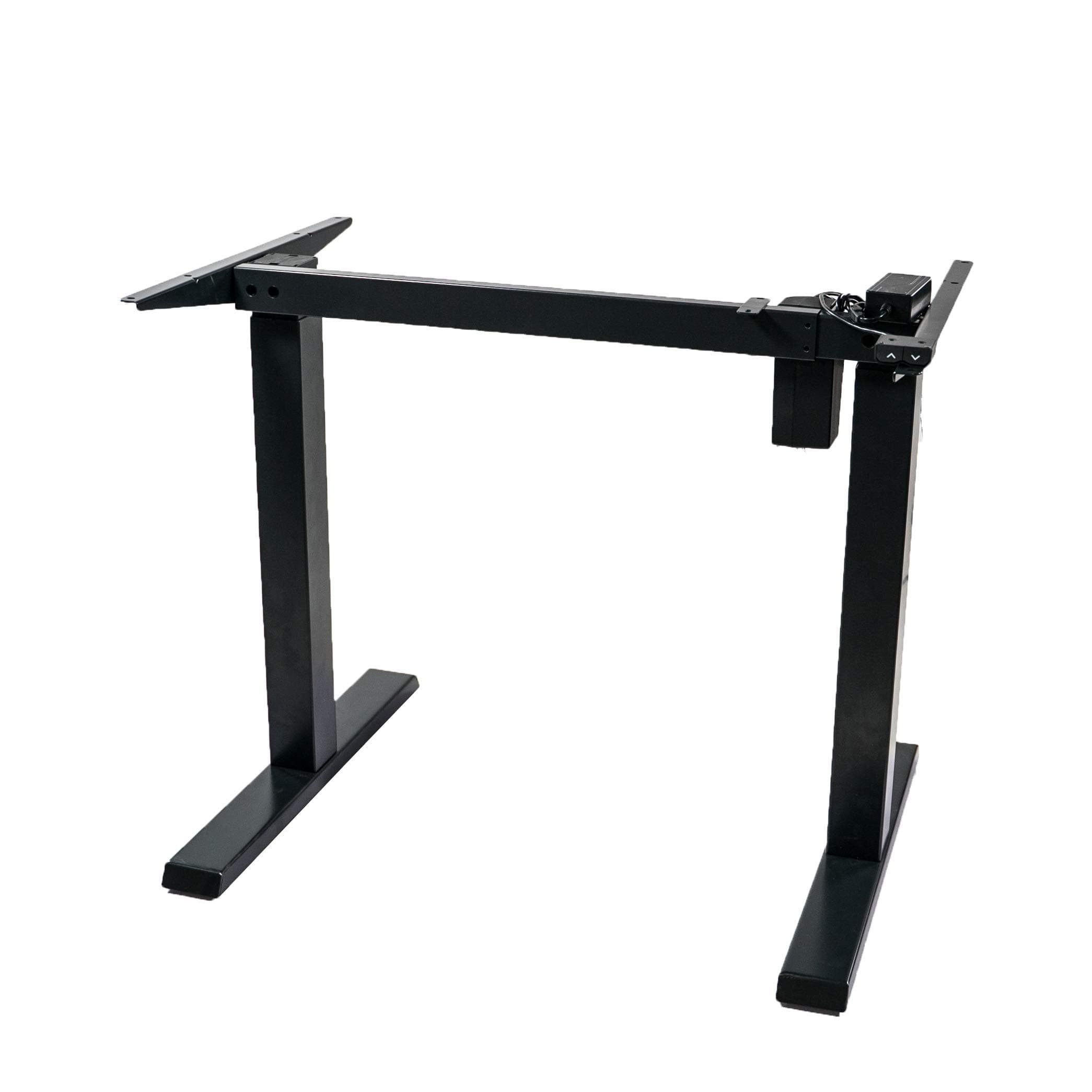 ErgoMax Electric Adjustable Desk Frame w/Single Motor Tabletop Not Included, 49 Inch Max Height, Black