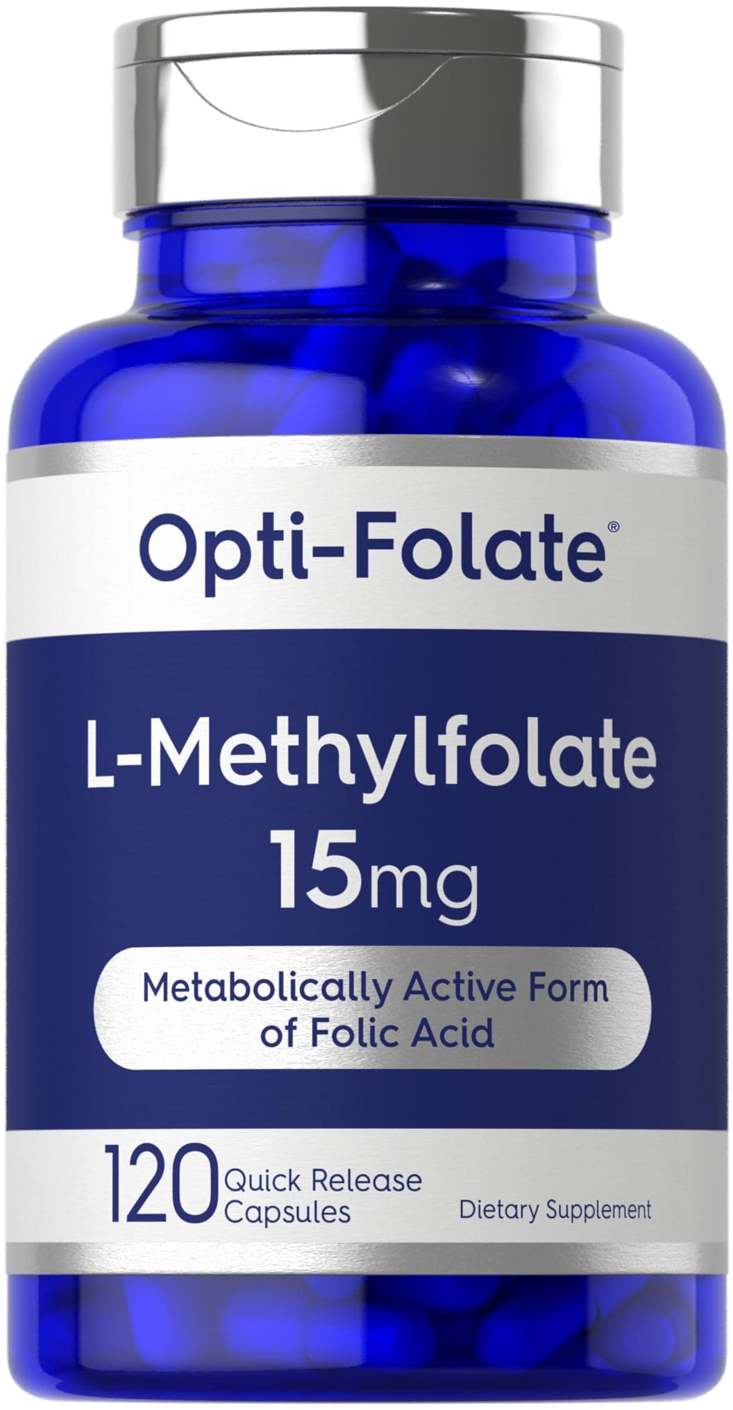 Carlyle L Methylfolate 15mg | 120 Capsules | Value Size | Max Potency | Optimized and Activated | Non-GMO, Gluten Free Supplement | Methyl Folate, 5-MTHF | by Opti-Folate