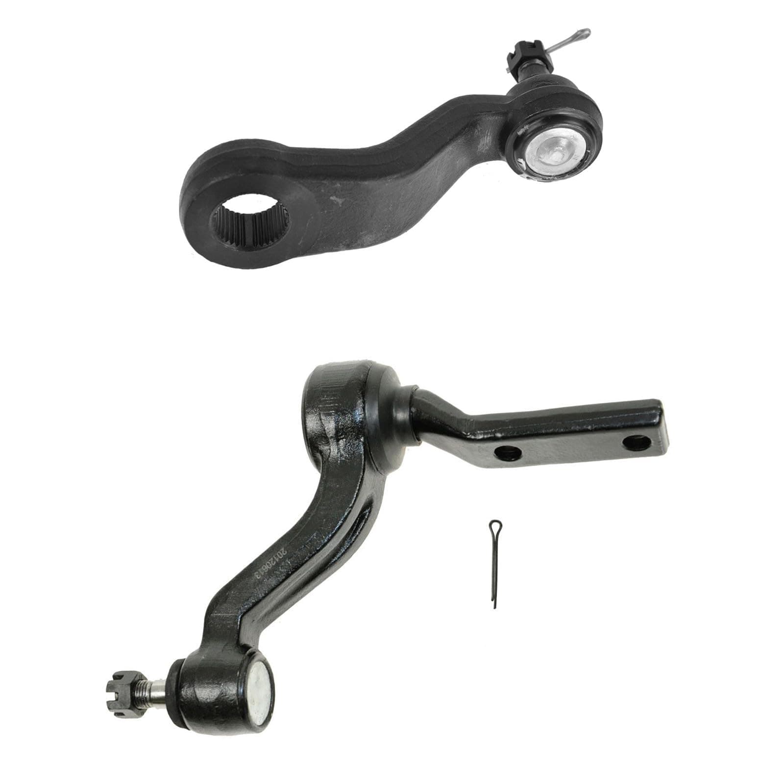 Front Driver & Passenger Side Steering Kit Idler Arm & Bracket Assembly Pitman Arm Compatible with 88-92 Chevrolet GMC