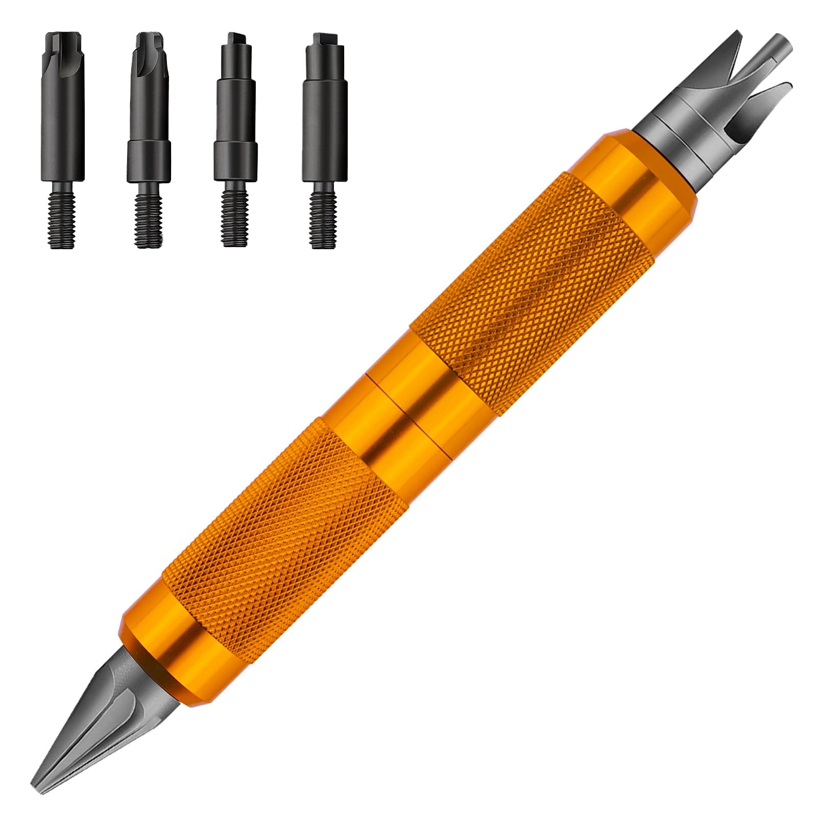 Case Prep Multi-Tool for Case Trimmer, Crafting Case Pocket Cleaner, Reamer and Chamfer Deburring Tools -Reloading Tool for .17 to .45 Caliber (orange color)