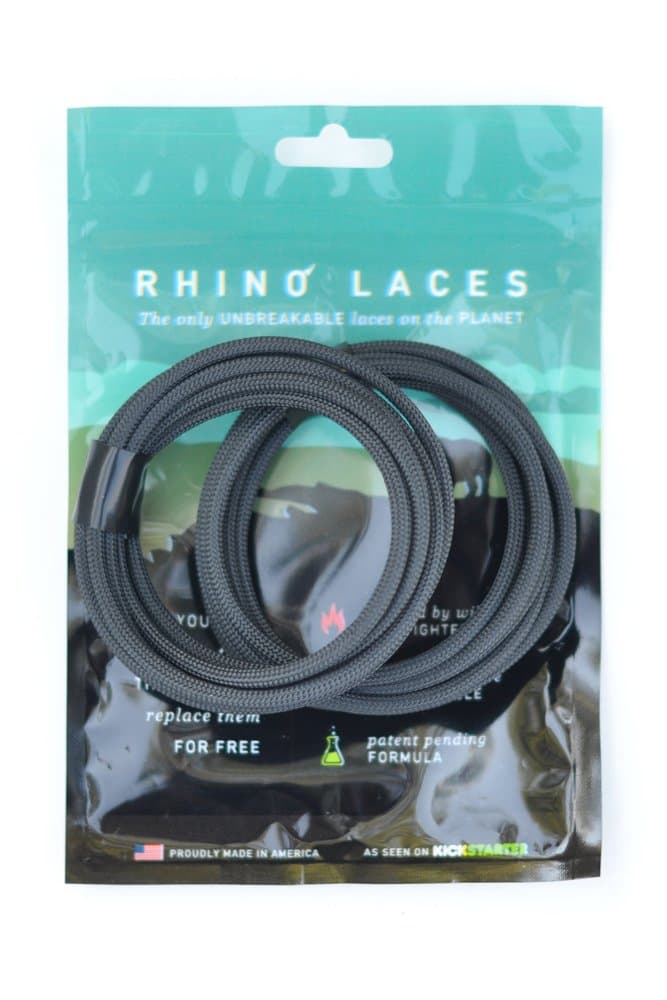 Rhino Laces Unbreakable Shoe Laces, Spec Ops Black, Small