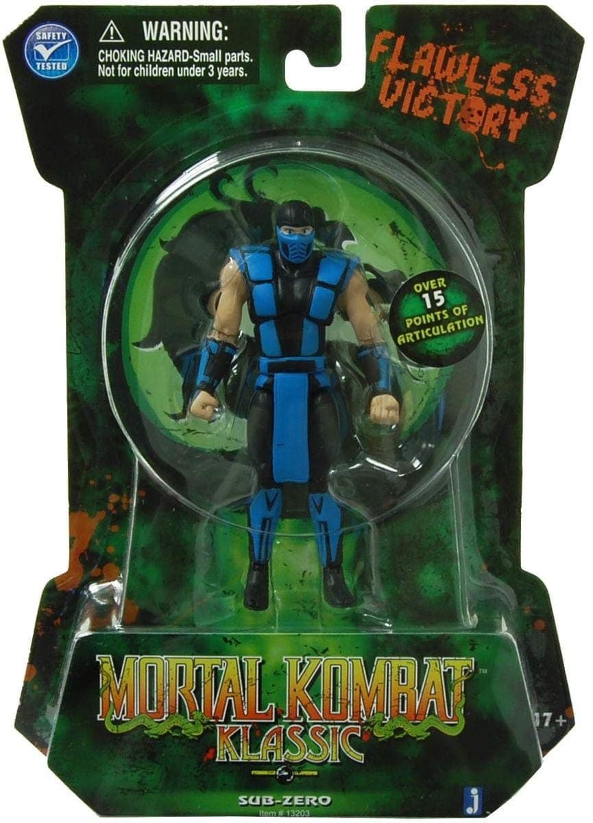 Mortal Kombat Fully Articulated Classic 4" Mk2 Sub-Zero,Multi