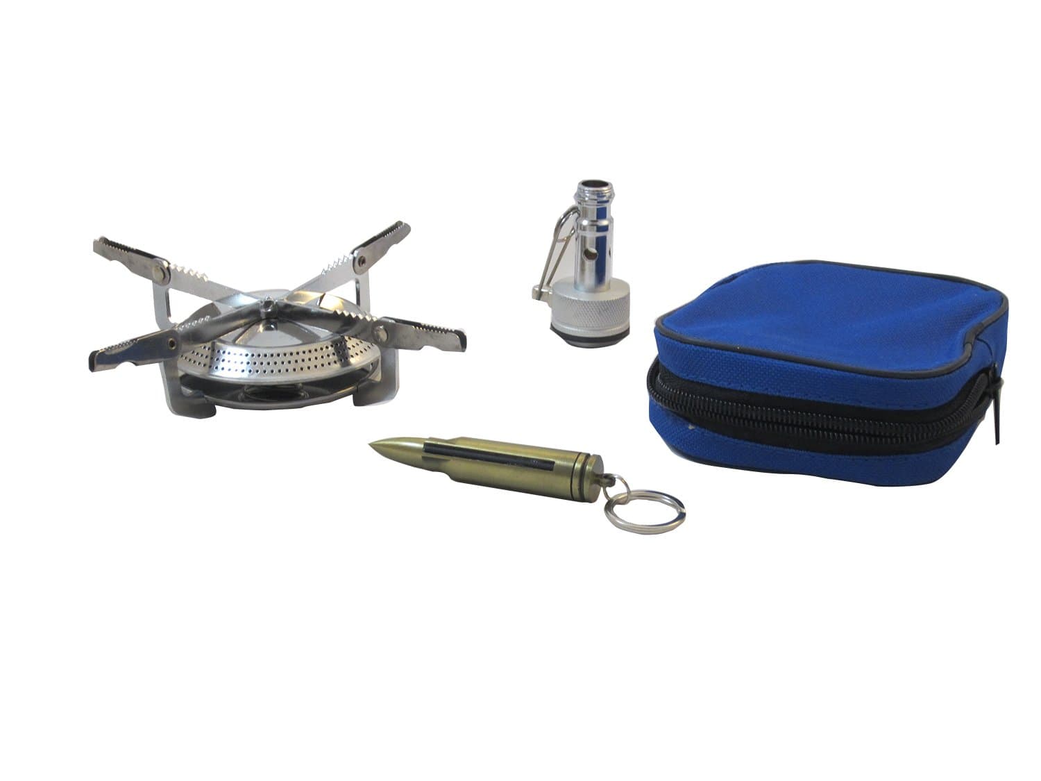 Lightweight Large Burner Classic Camping and Backpacking Stove Bundle By DSW Supplies With Bullet Instant Match Striker Lighter for Butane and Propane Canisters