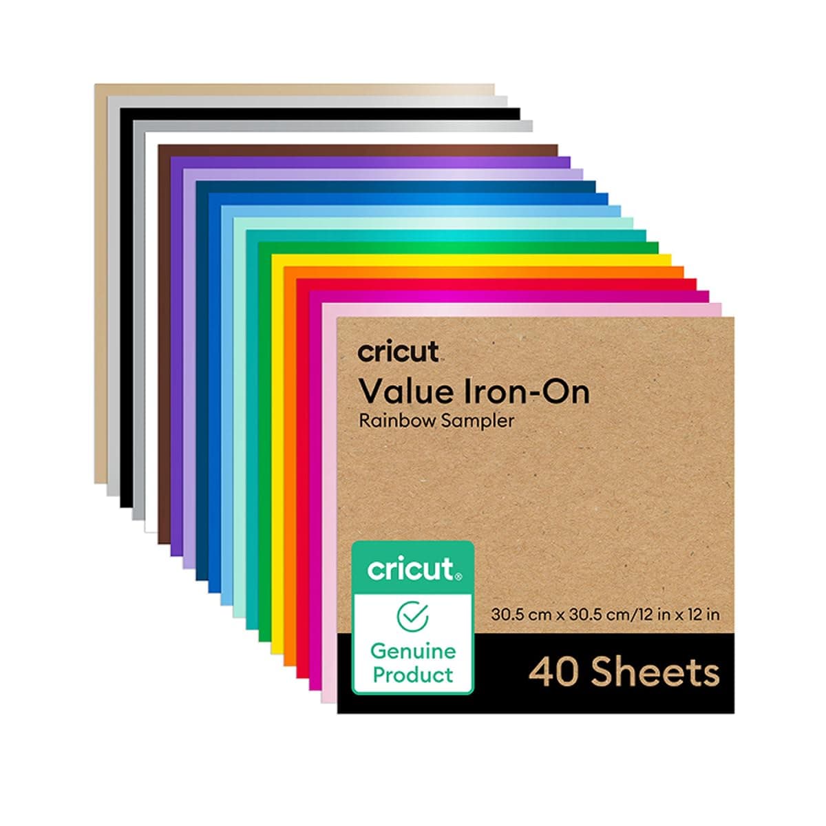 Value Iron-On, Rainbow Sampler - 12 in x 12 in (40 ct)- HTV Heat Transfer Vinyl