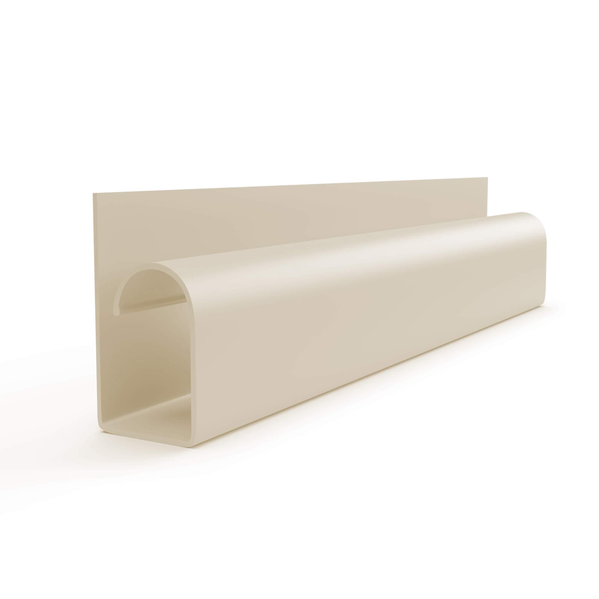 Electriduct Large Hook Channel Cable Raceway Desk Cord and Wire Organizer - 58 Inch - Beige