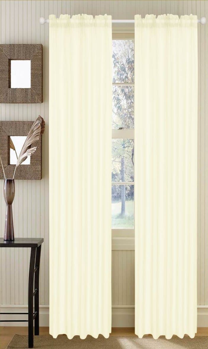 Asbury Elegant Voile Sheer Panel - 55"x84" (Beige)