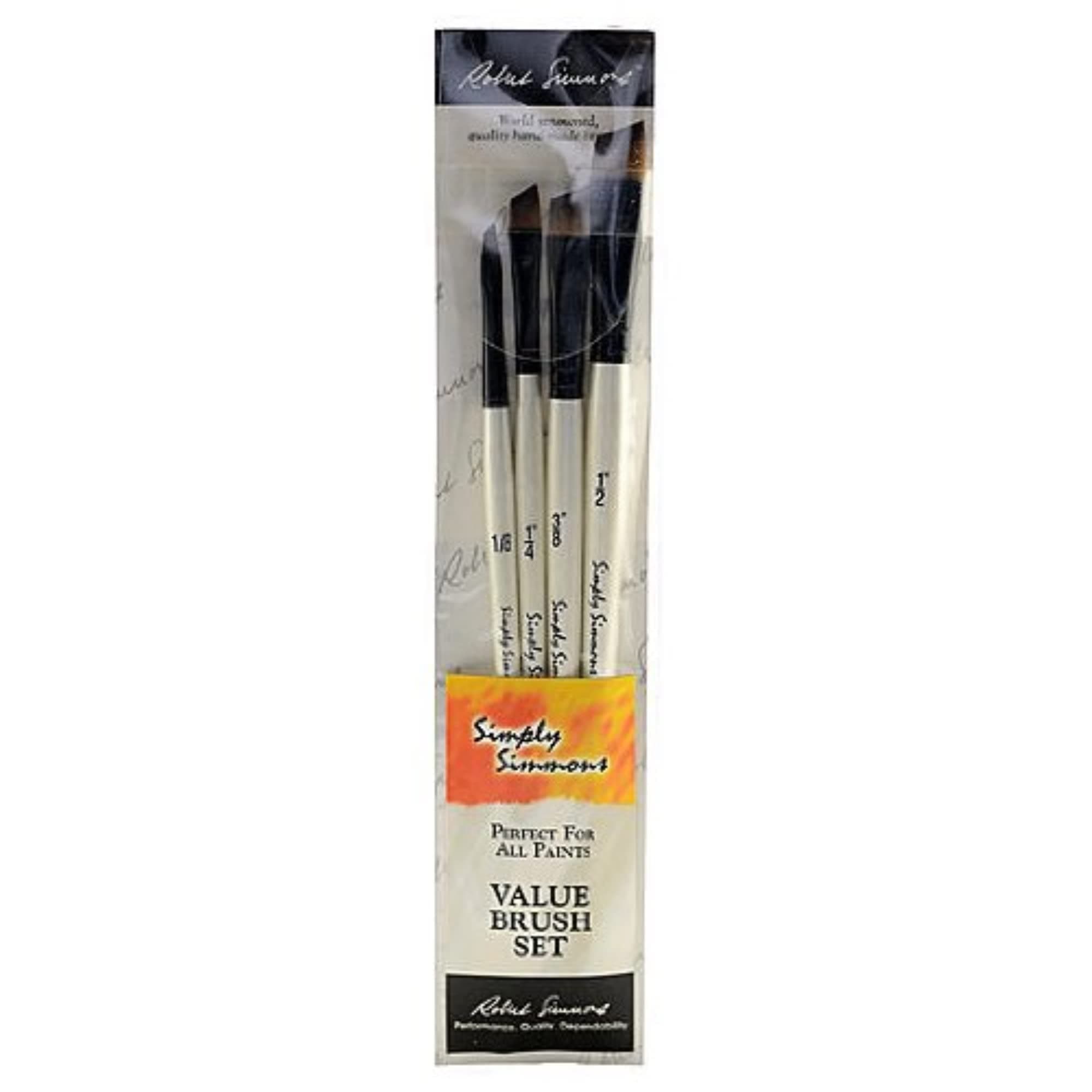 Robert Simmons Simply Simmons Value Brush Sets All the Angles Set set of 4