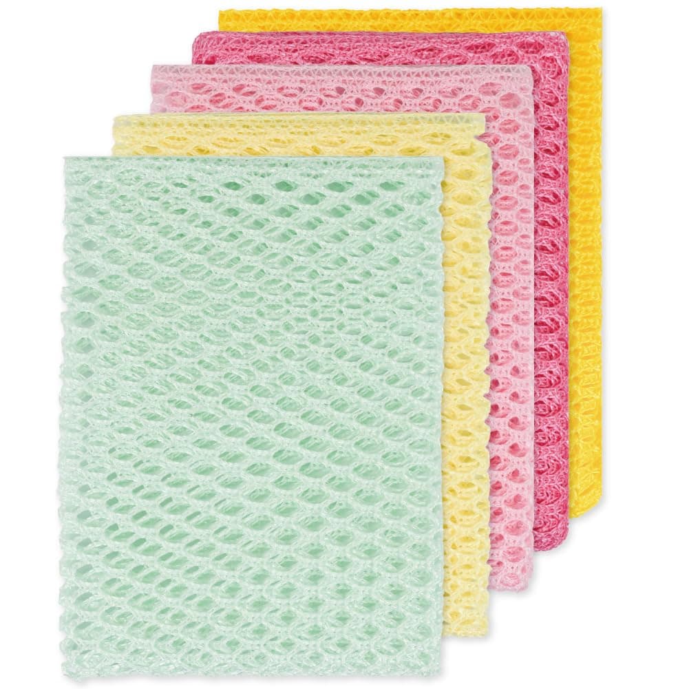 Olivia tree 5PCS Innovative Dish Washing Net Cloths,Scourer, Quick Dry,Perfect Scrubber for Washing Dishes 11" by 11"