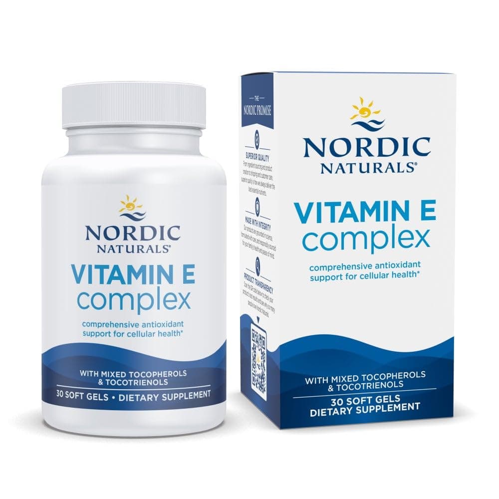 Vitamin E Complex - 30 Soft Gels - Tocopherols & Tocotrienols Blended - Supports Metabolic Balance, Cell Health & a Healthy Immune Response - Non-GMO, Gluten Free - 30 Servings