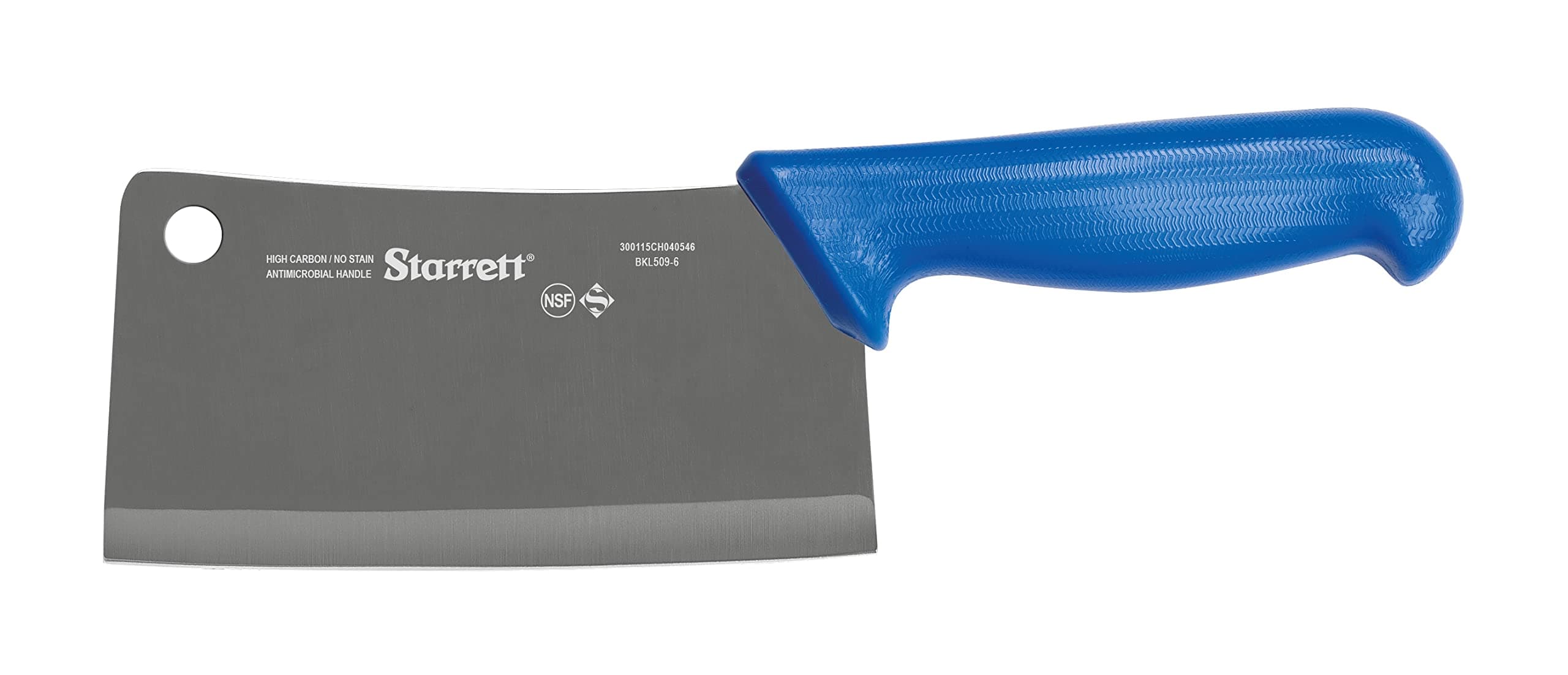 Chef's Cleaver Knife - BKL509-6 Wide Rectangular 6" (150mm) Professional Kitchen Knife Blade - Blue Handle Ultra Sharp Vegetable & Meat Butcher Cleaver
