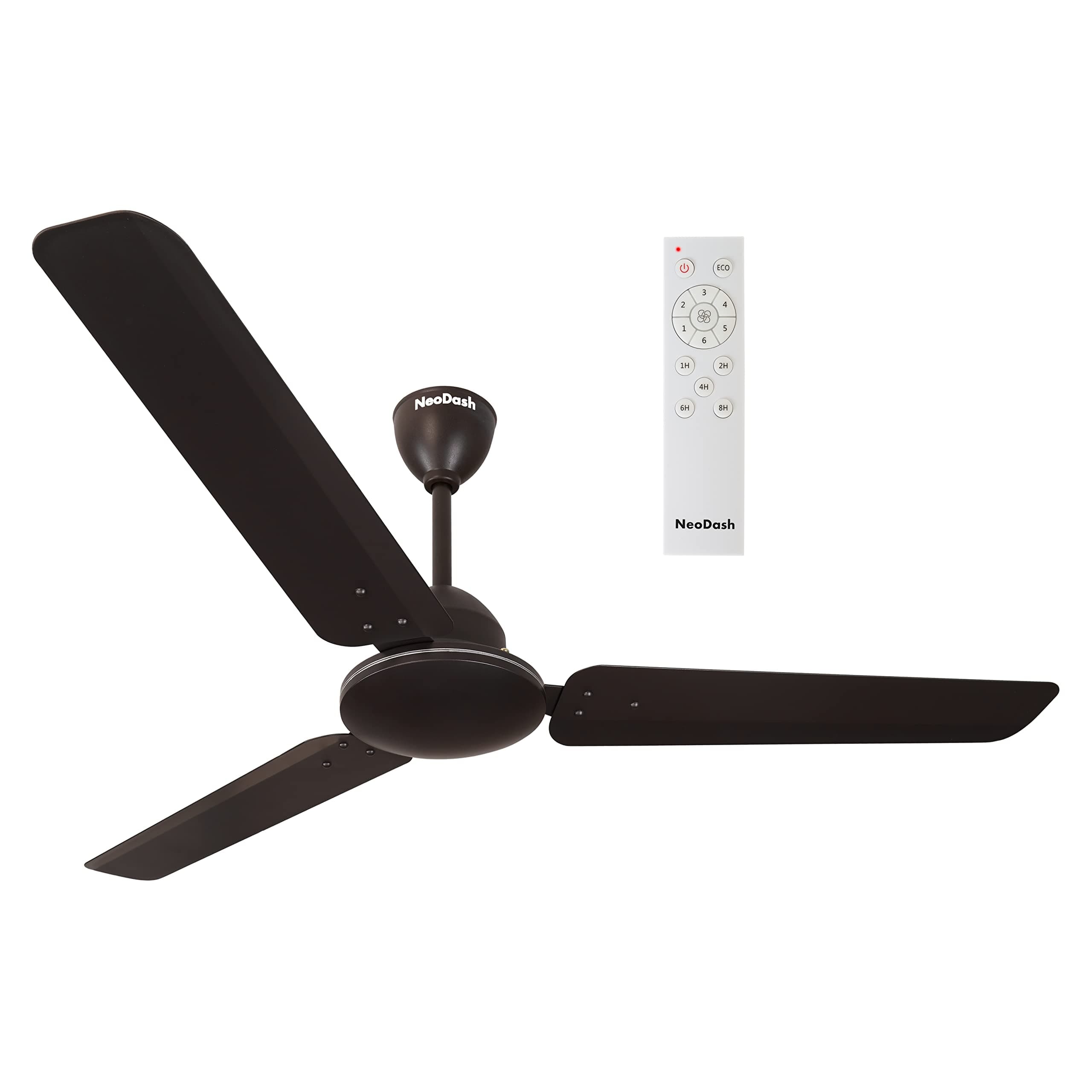 EXA 1200mm 5 Star BLDC Ceiling Fan with RF Remote Control | Upto 60% Energy Saving, Anti Rust, 100% Copper Winding, High Speed, 7 Speed Settings (Matte Black)