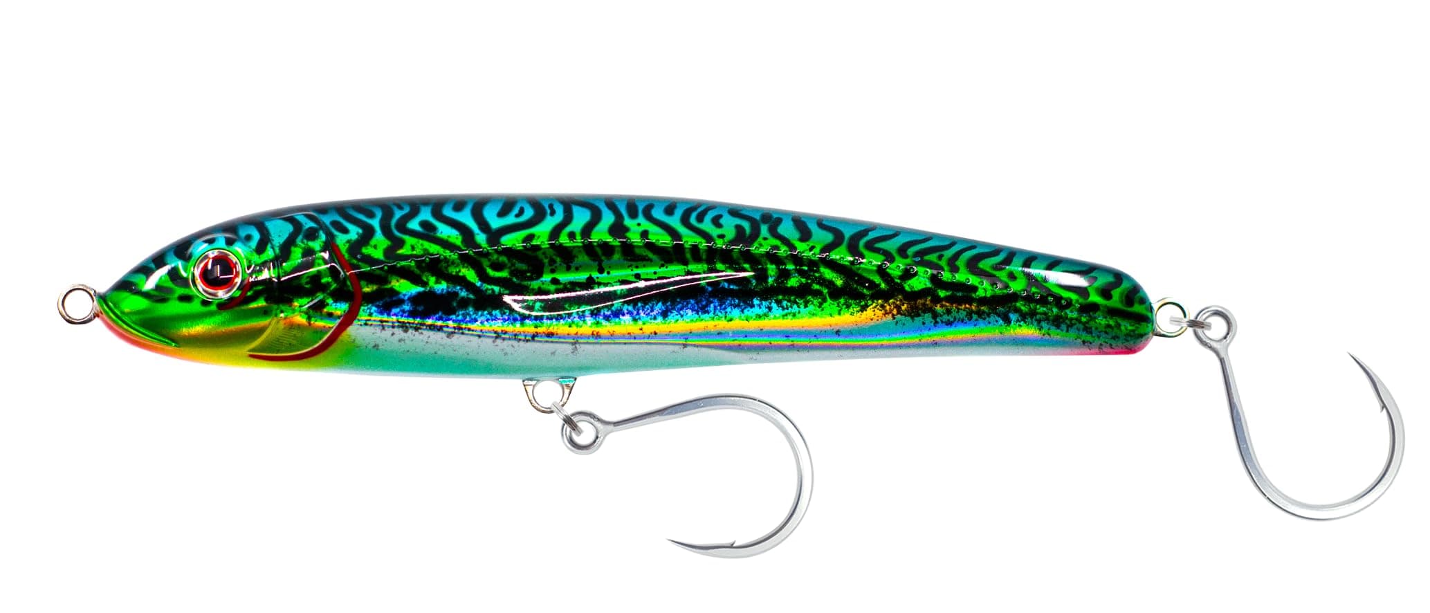 Nomad Design Riptide Sinking - Surface Stickbait, BKK Diablo 5X Singles, 2/0,#4,#9/0 Hooks