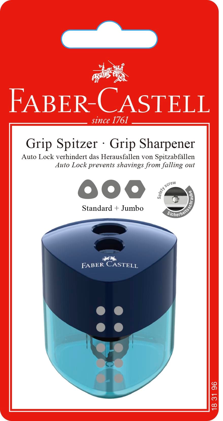Faber-Castellgrip Sharpener Trend Double Hole,Assorted
