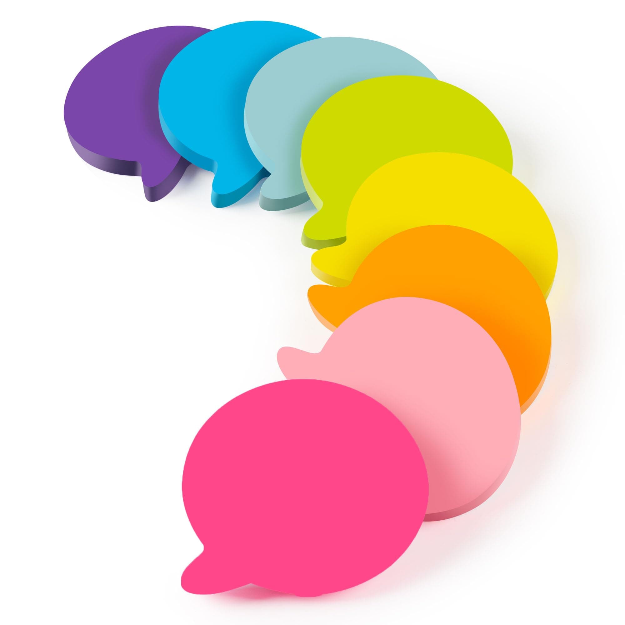 Bubble Sticky Notes 3x3 in, 8 Pads, Super Cute Bright Color Strong Adhesive Post, Clean Removal, 82 Sheets/pad