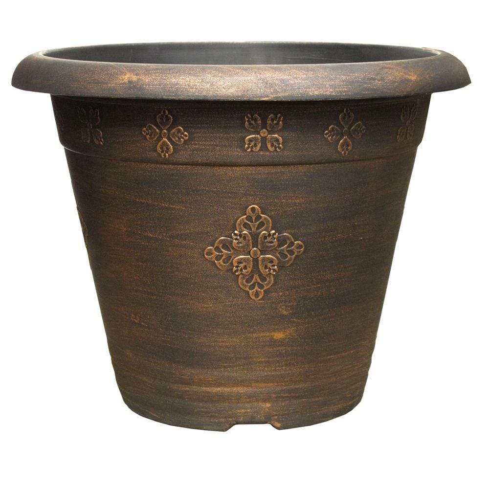 17-29/32 in. Copper Medley Plastic Planter (1)