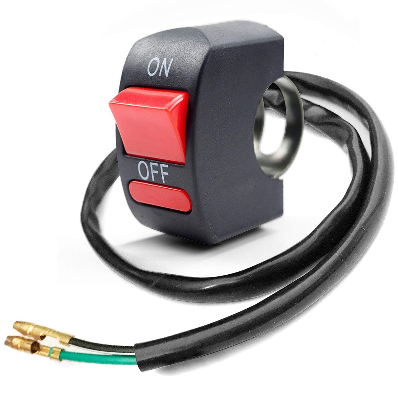 Lyn666 Motorcycle Handlebar Toggle Switch On Off Push Button Switch Bicycle Motorcycle Tuning Part for U5 U7 U2 LED Headlight Scooter Electrombile