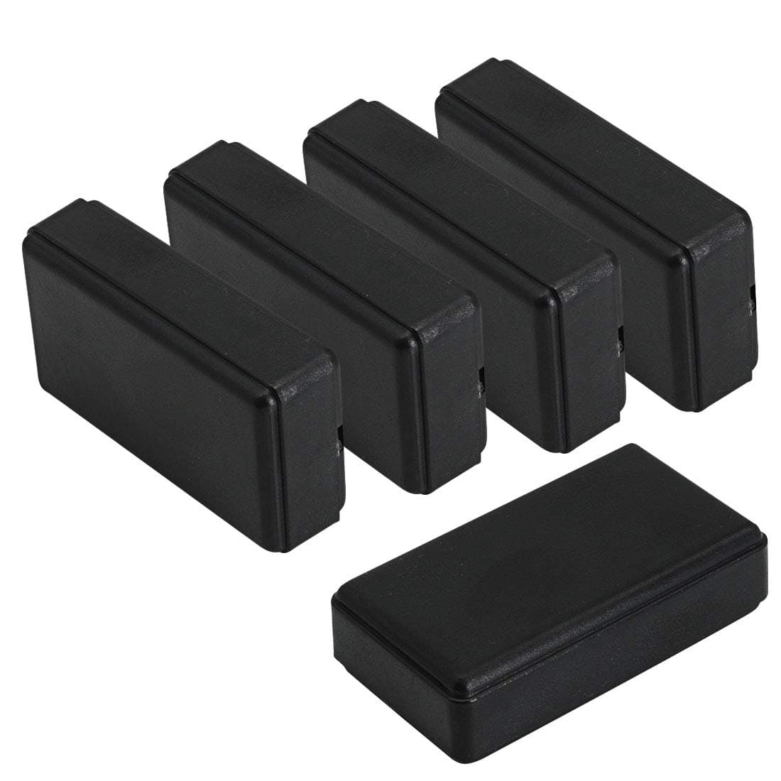 LeMotech 5Pcs ABS Plastic Electrical Project Case Power Junction Box, Project Box Black 2.0 x1.1x 0.6 inch (50 x 28 x 15 mm)