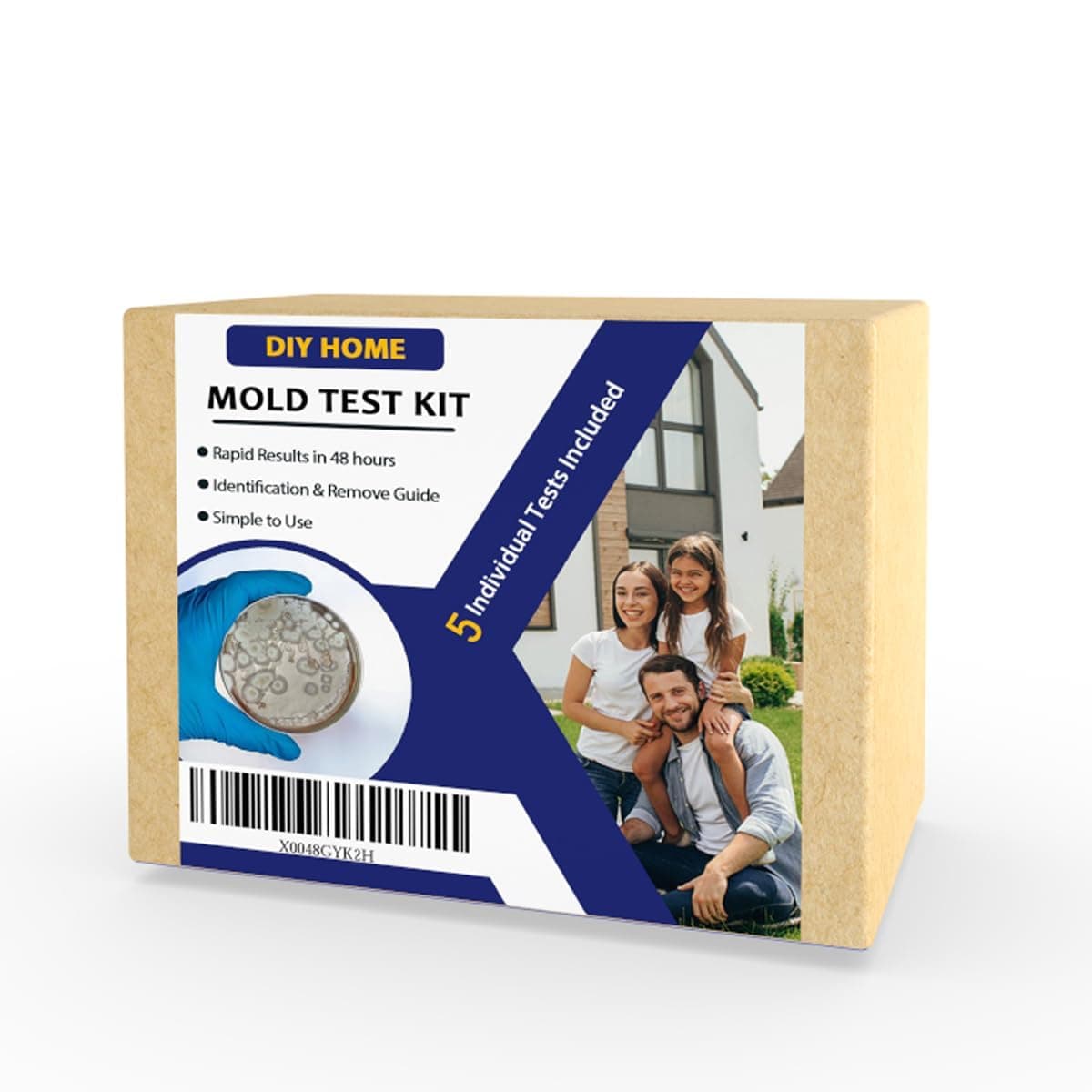 Mold Testing Kit with 5 Individual Tests - DIY Mold Test Kit for Home - Includes Detailed Mold Identification Guide - Fast and Reliable Mold Detector for Home
