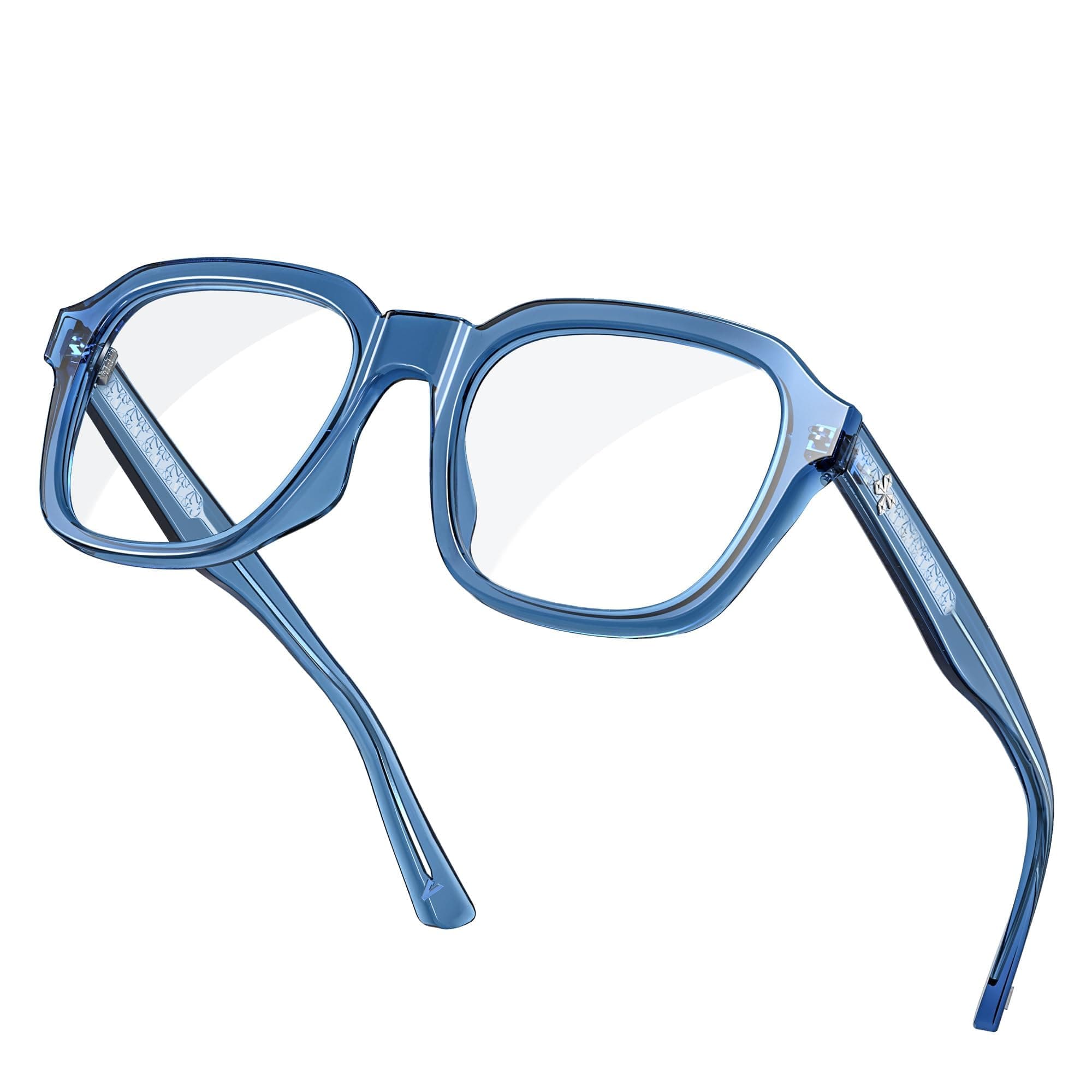 VISOONE Oversized Square Blue Light Blocking Glasses Fashion Computer Eyewear for Women and Men BENNETT