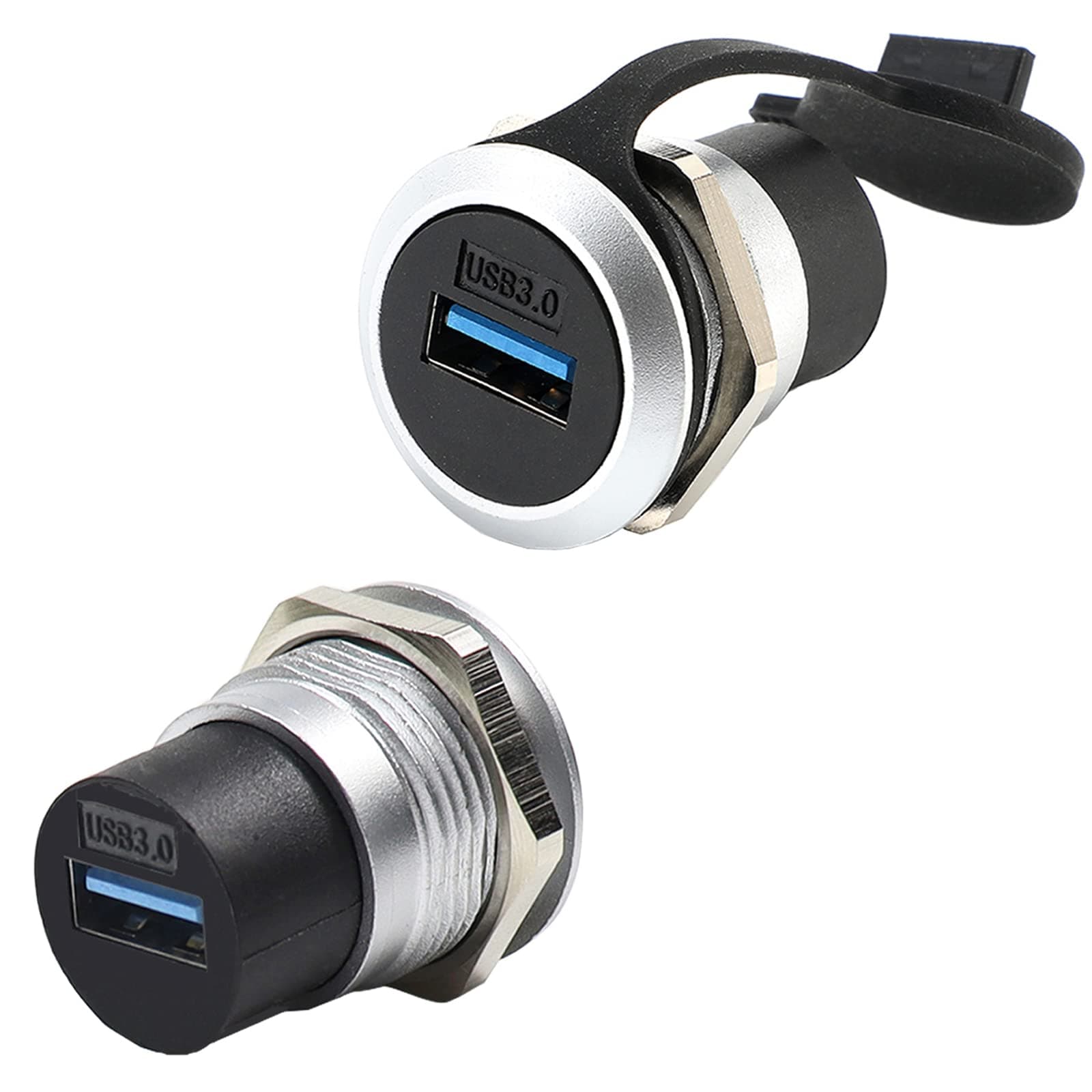 Round Panel Mount USB Coupler