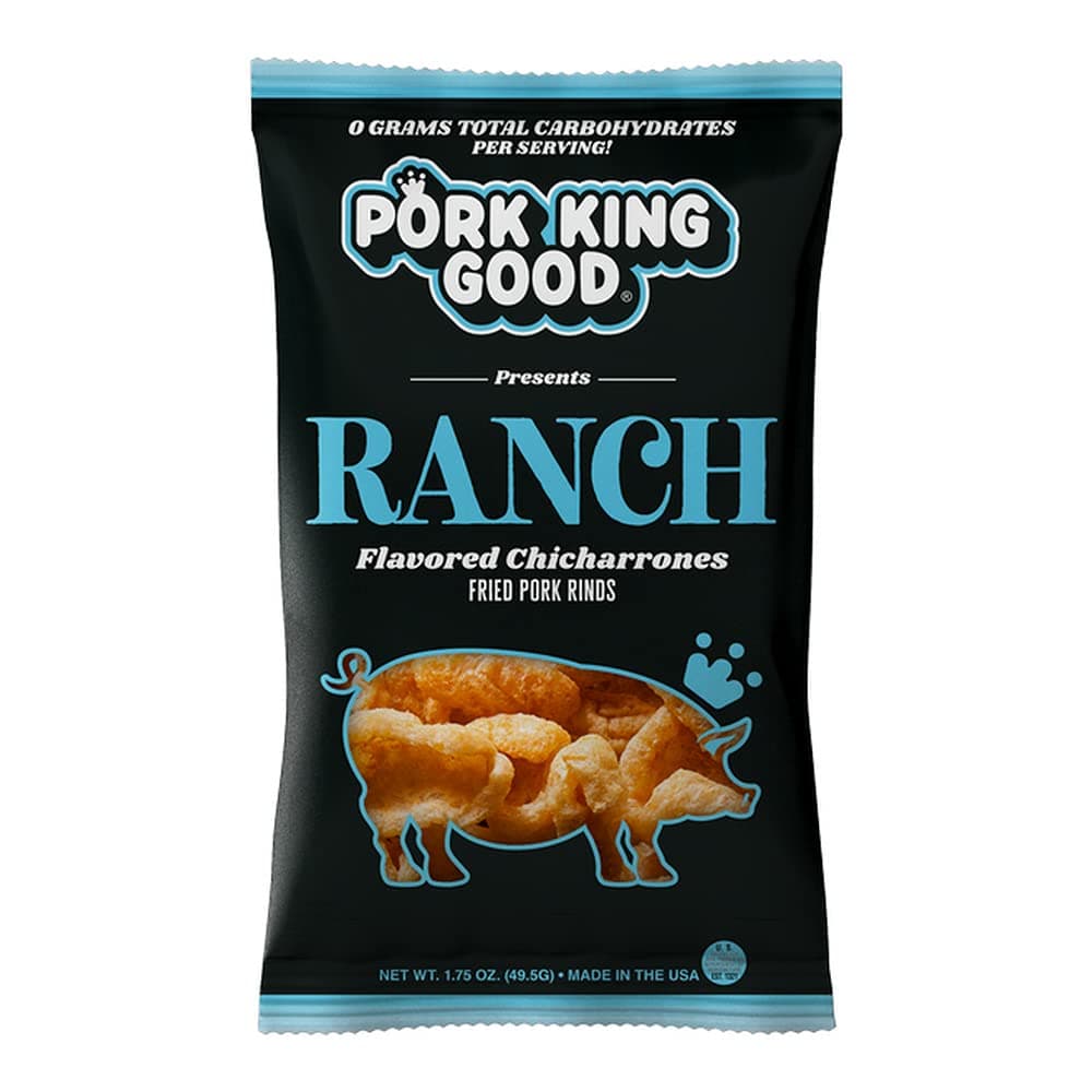 Pork King Good Ranch Pork Rinds (Chicharrones) (4 Pack) Snacks