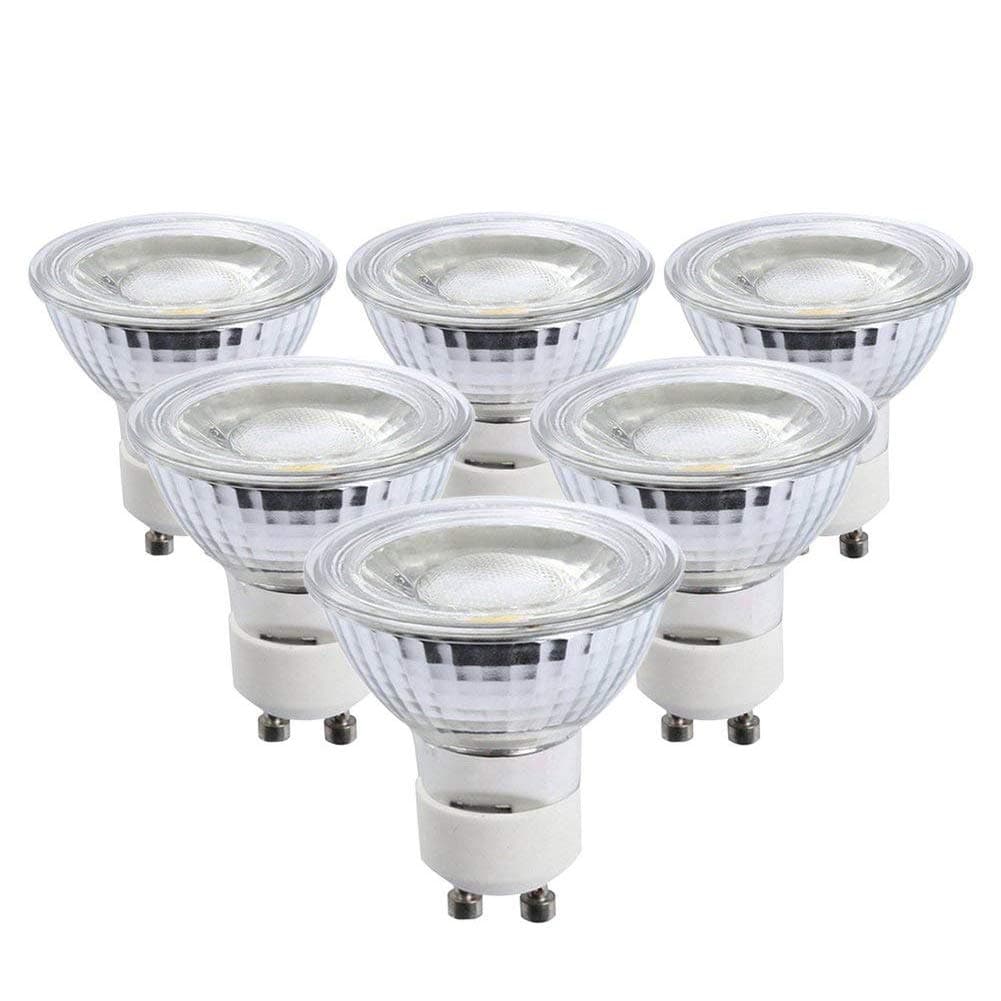 GU10 Led Halogen Light Bulbs Spotlight Recessed Dimmable Cob Lighting Replacement Lights Flood Lights 50W,Warm White 2700K (6 Pack)