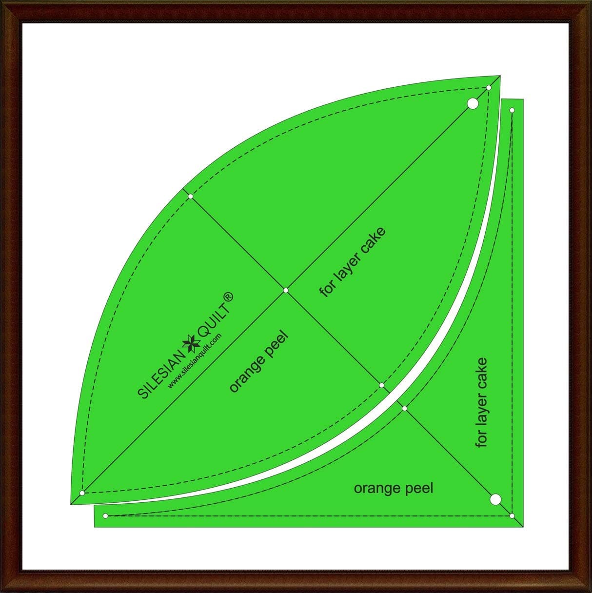 Template for patchwork Orange Peel for Layer Cake