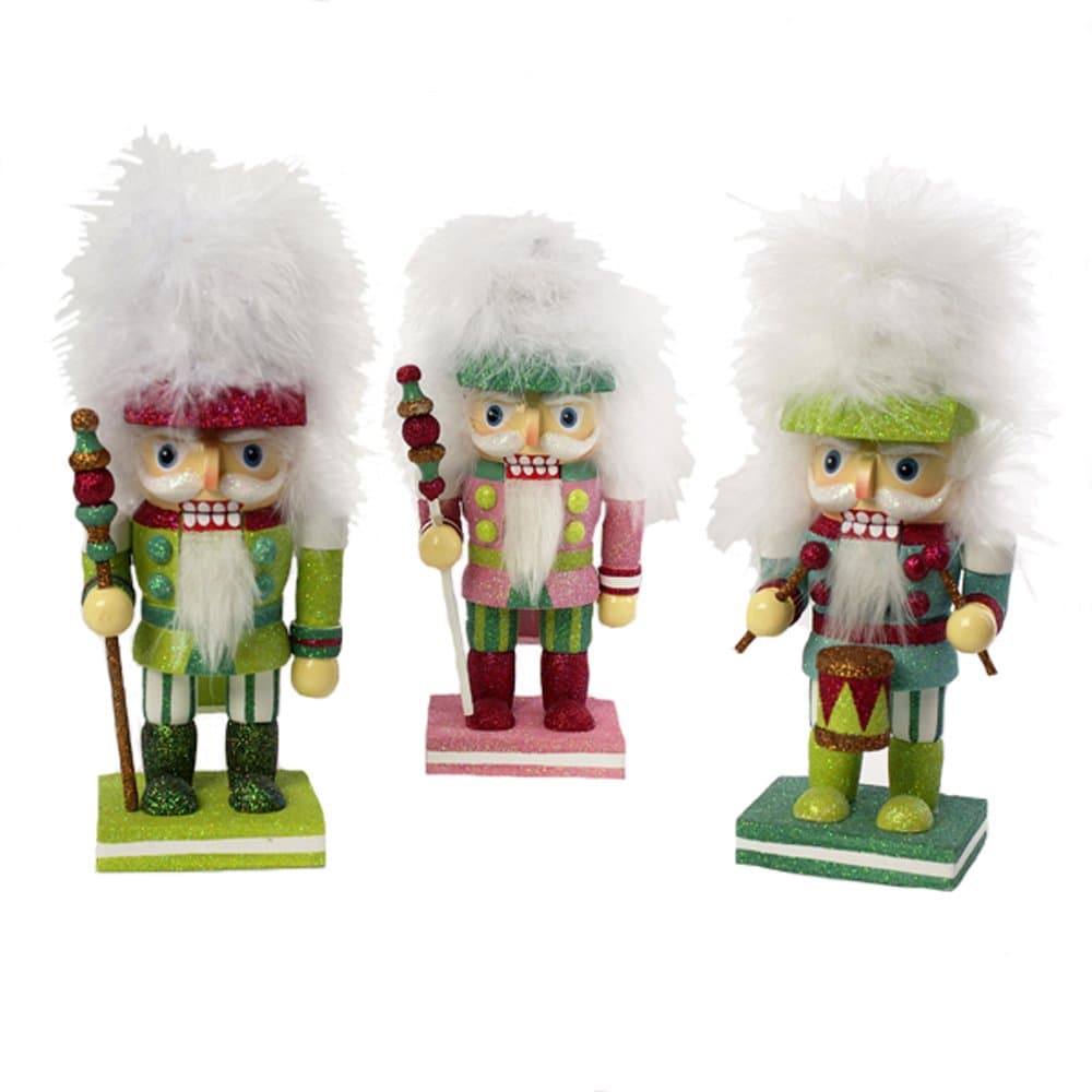 Hollywood Nutcrackers Kurt Adler 9-Inch Hollywood Bright Chubbies Nutcracker, Set of 3