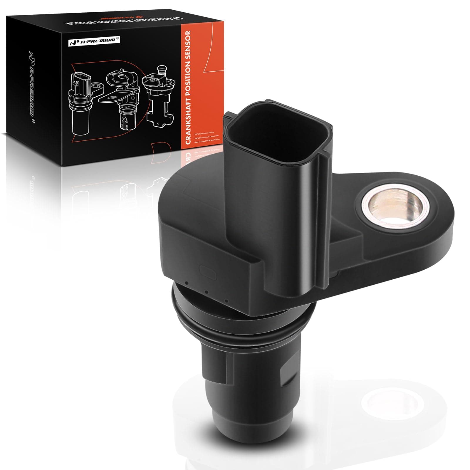 A-Premium Engine Crankshaft Position Sensor Compatible with Chevy, GMC, Buick & More - Equinox, Malibu, Captiva Sport, HHR, Cobalt, Terrain, LaCrosse, Verano, Regal, 9-5 & More, Replace# 12588992