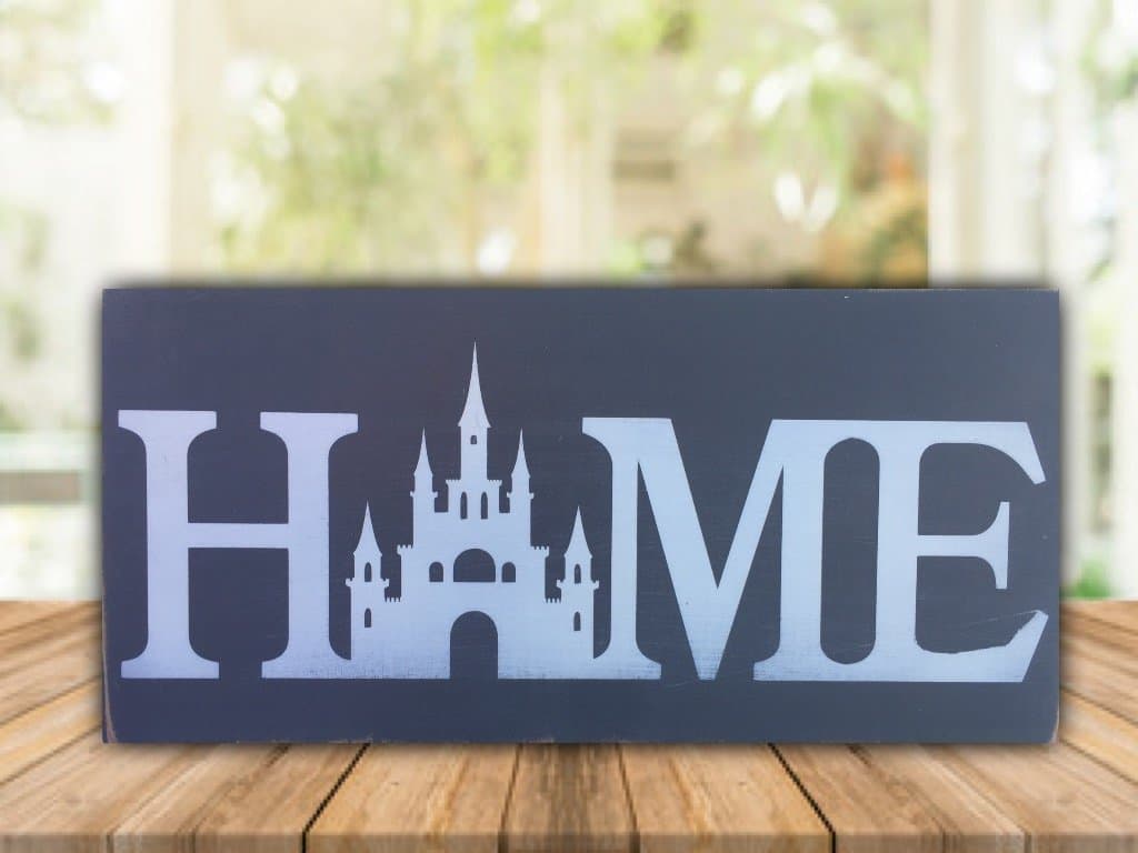 Home - 6"x12" wood sign