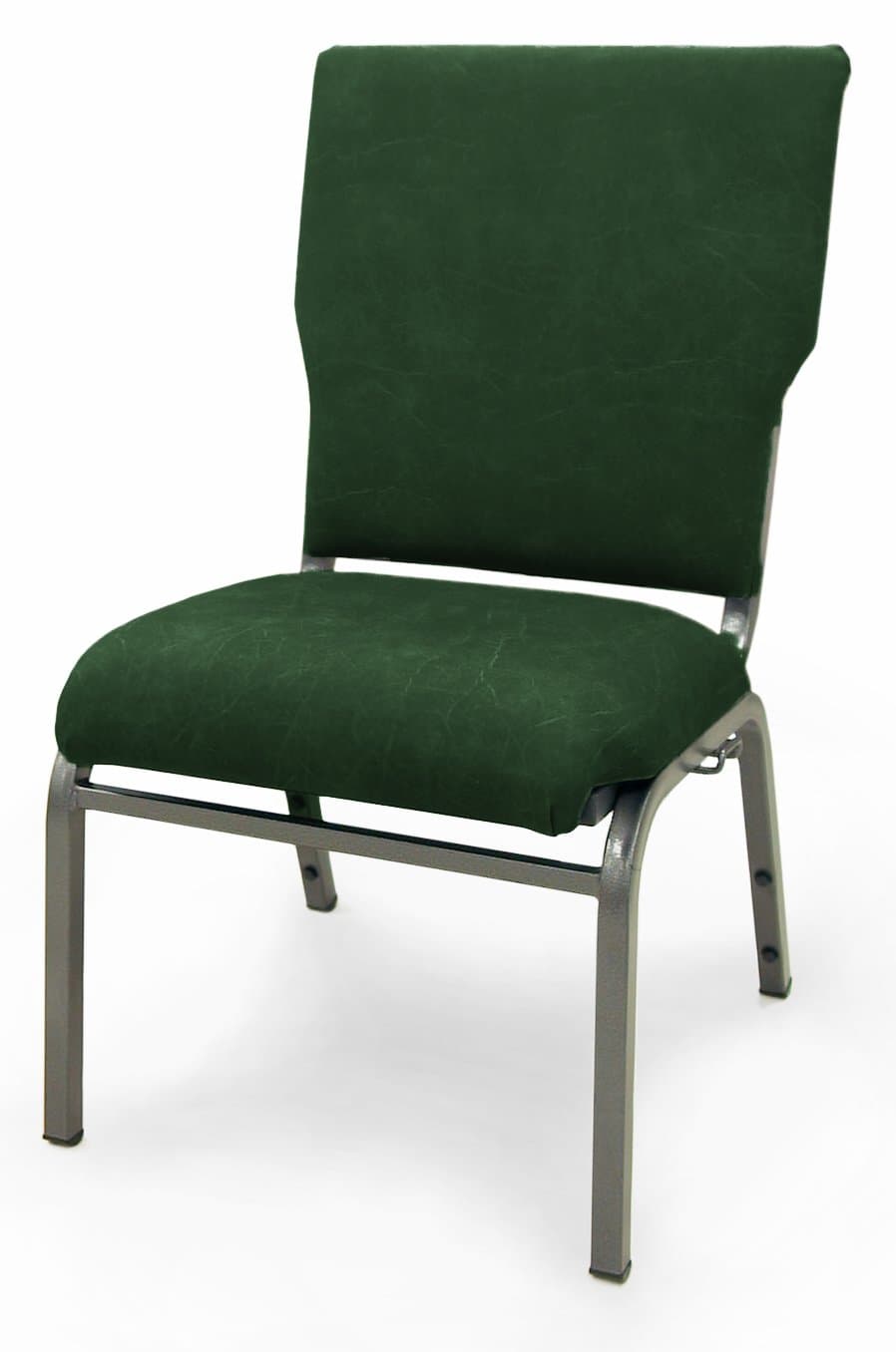 McCourt 10601 Auditorium Stack Chair, Vinyl, Single, Forest Green