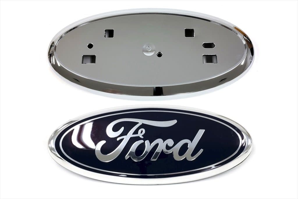2011-2014 Ford Edge Front Grille Blue Emblem & Chrome Grill Holder Mount OEM NEW