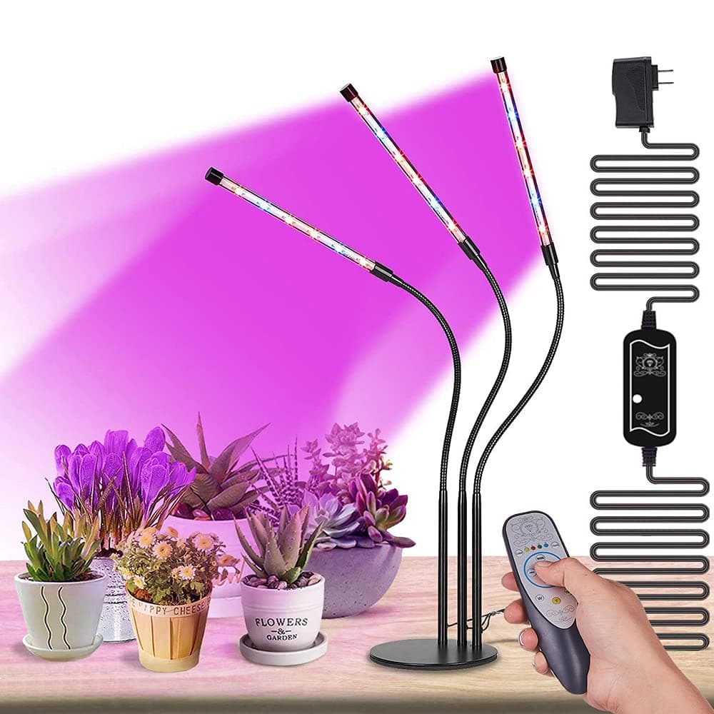 54W Grow Light,Wireless Remote,Auto ON & Off Every Day with Cycle Timer,4H/8H/12H/16H,Desktop Plant Light for Indoor Greenhouse Growing Lamps
