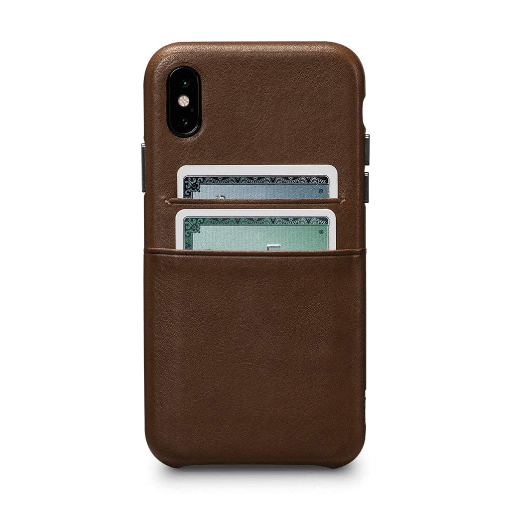 Sena Cases, Deen Leather Snap On Wallet Case iPhone Xs Max (Saddle)